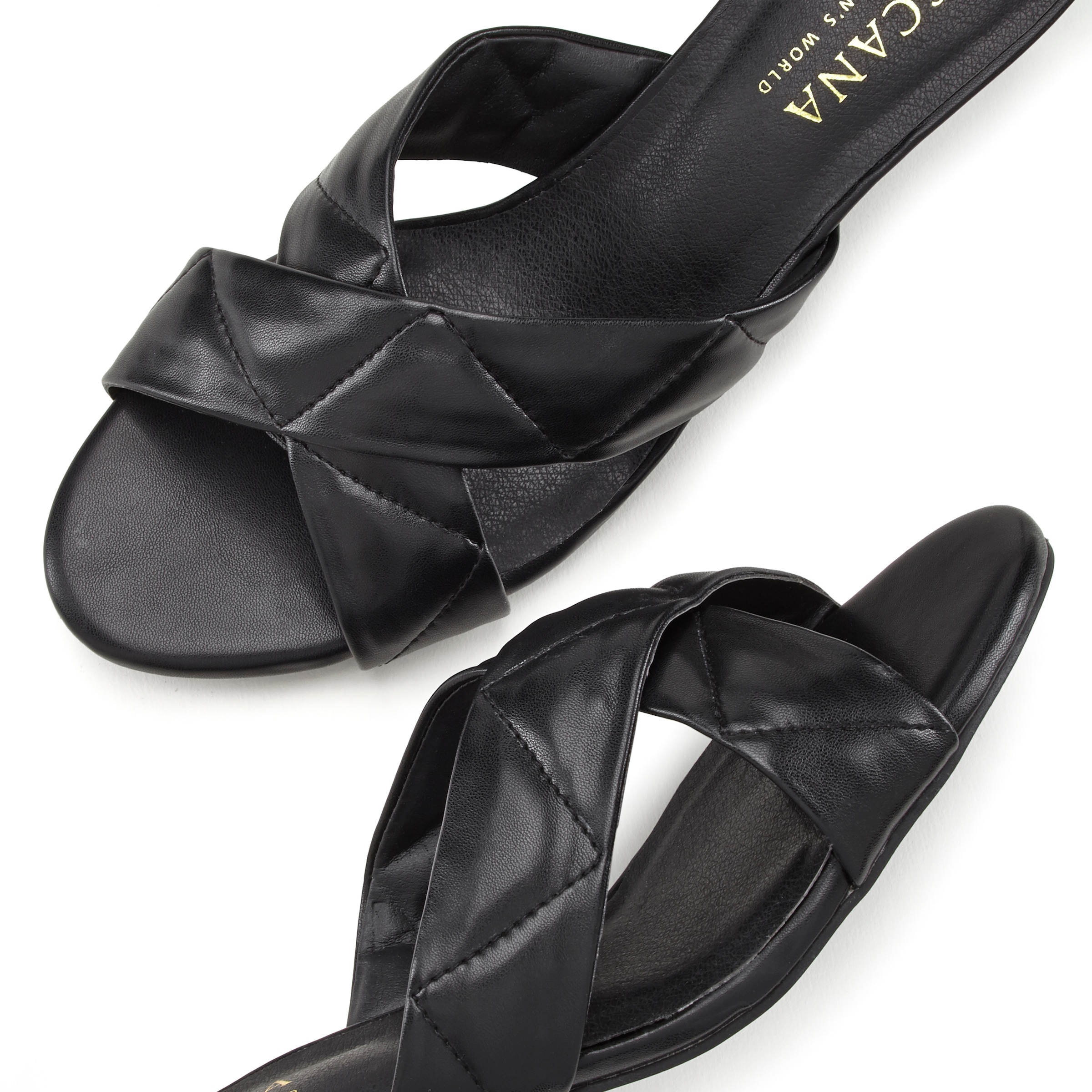 LASCANA Pantolette, Mule, Sandale, offener Schuh, im Stepp-Design mit Kitten-Heel
