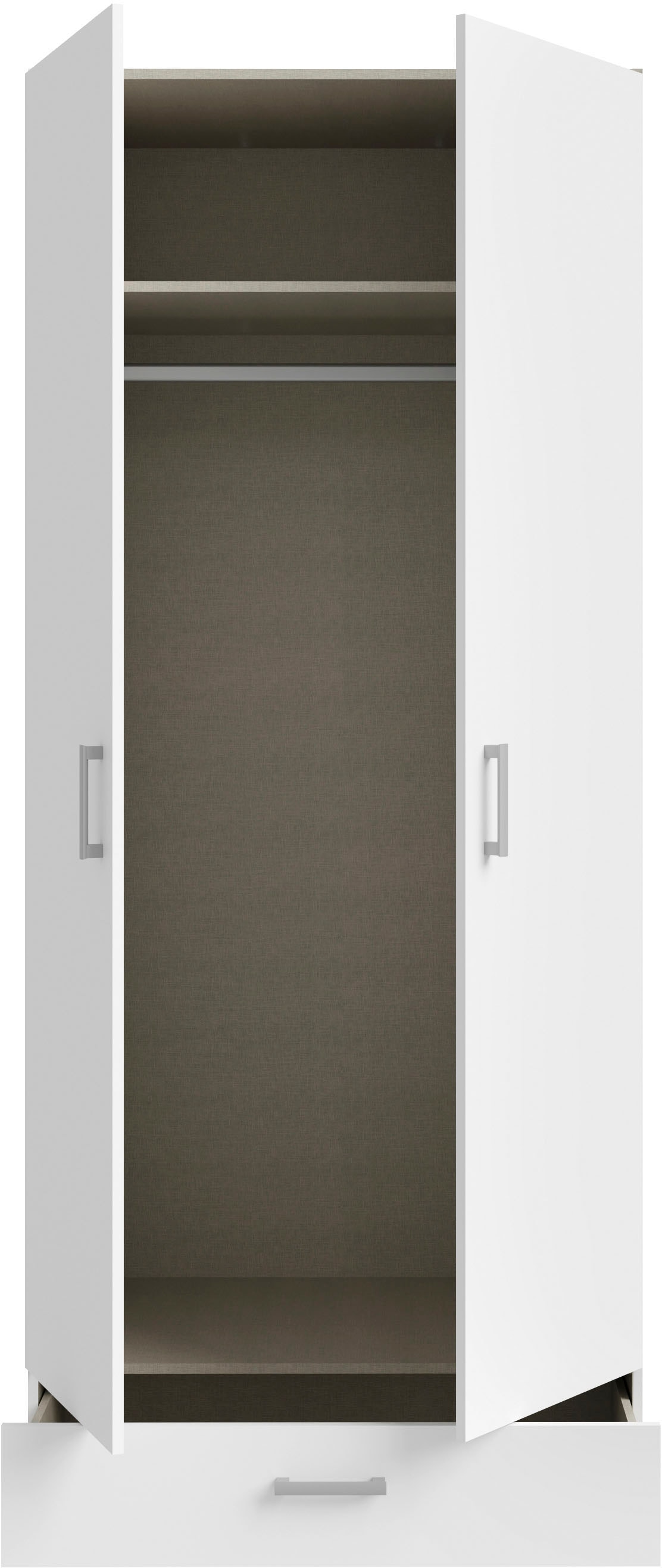 FORTE Drehtürenschrank, Drehtürenschrank, Stauraum, Schublade