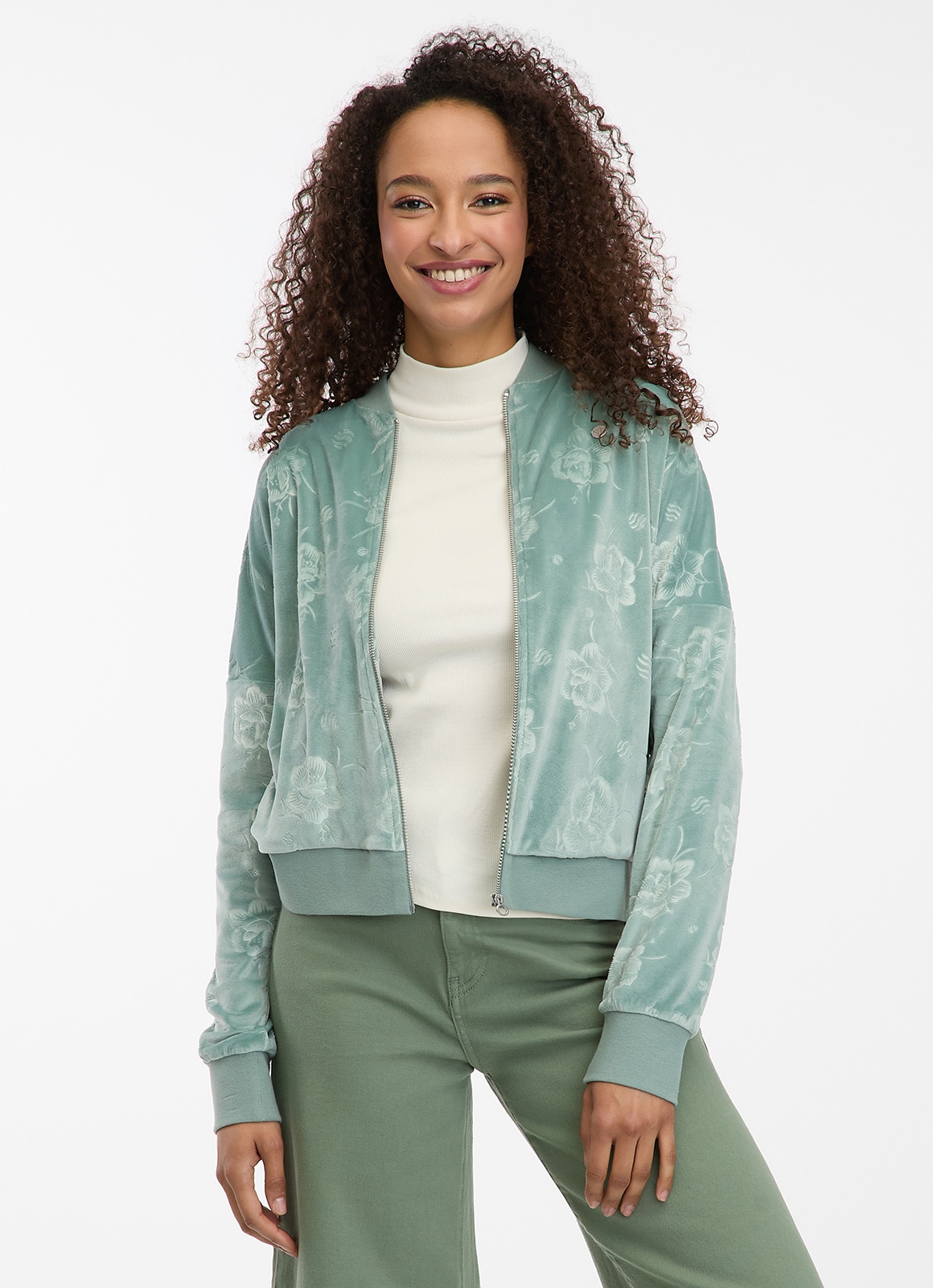 Ragwear Sweatjacke »DORON VELVET« weiche Samt Optik