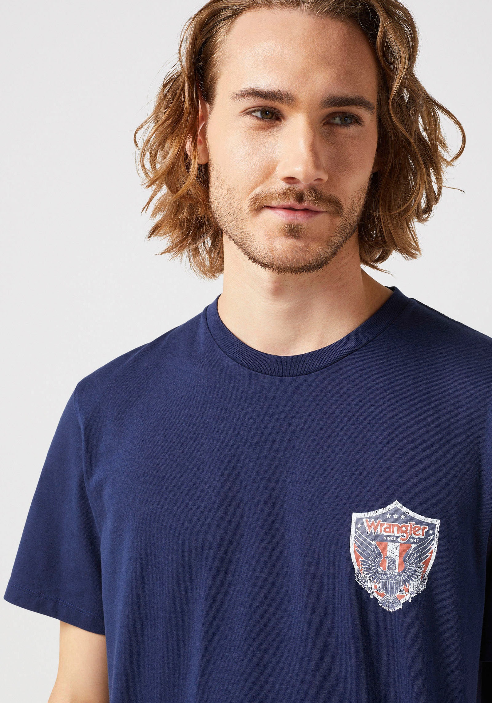 Wrangler T-Shirt »AMERICANA«, mit Markenlabel auf der Brust
