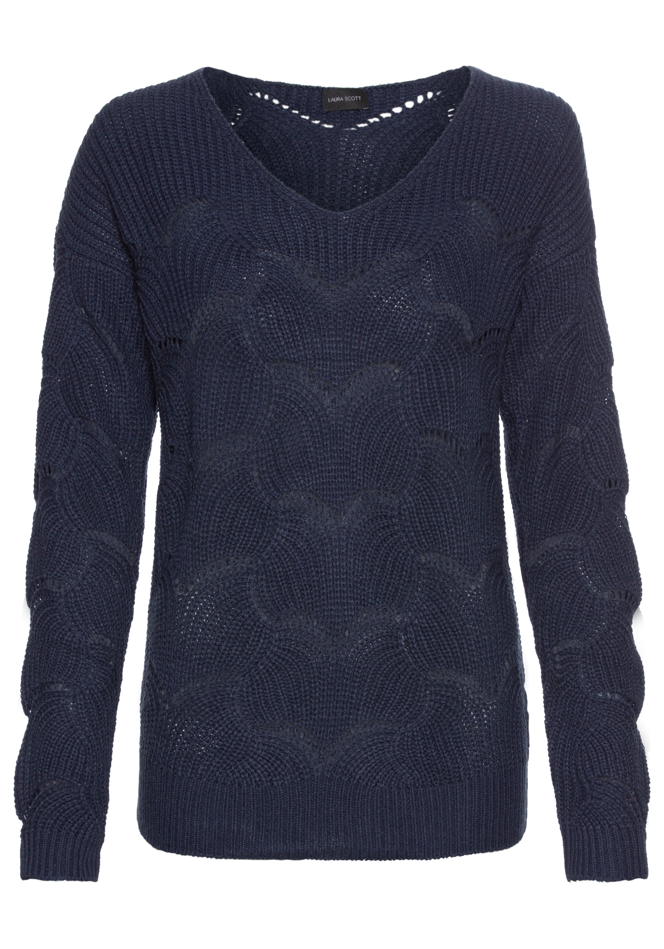 Laura Scott Strickpullover, mit modischem Strickmuster