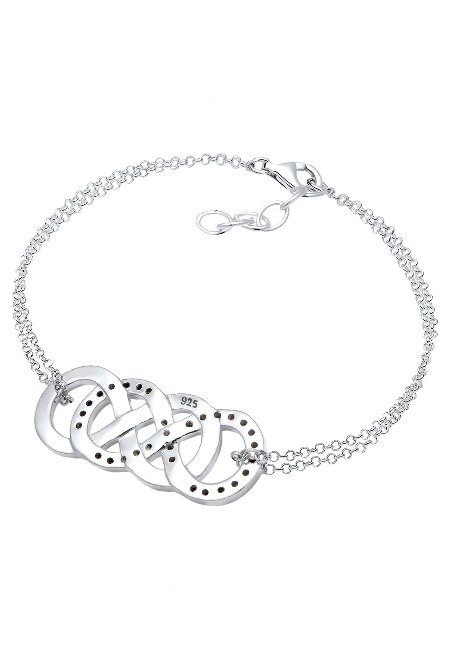 Elli Armkette »Armband Infinity Liebe Kristalle 925 Silber«
