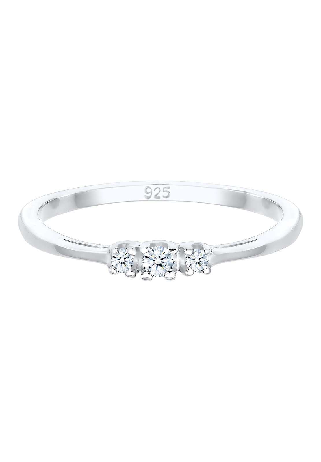 Elli DIAMONDS Verlobungsring »Ring Verlobungsring Diamant Brillantschliff (0.06 ct) 925 Sterling Silber«