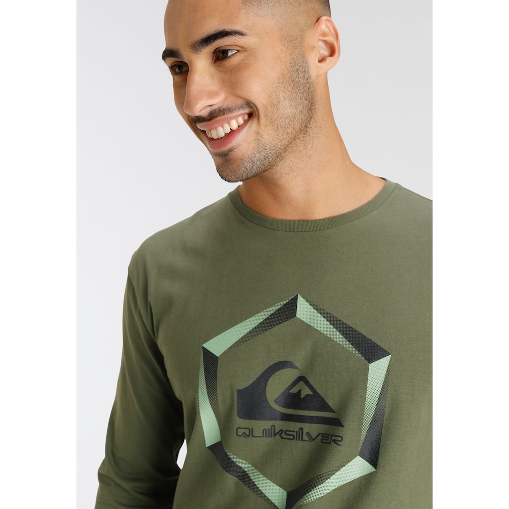 Quiksilver Langarmshirt »Herren Doppelpack mit Logodruck«, (Packung, 2 tlg.)