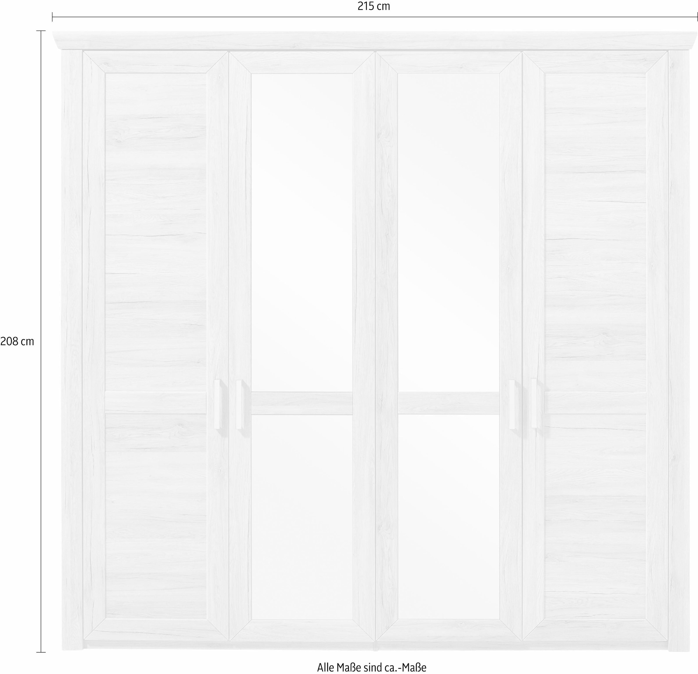 im Drehtürenschrank one set Landhausstil Aurelio, 4-türig »Oakland«, Typ Musterring bequem Pino 72-2SP, kaufen by