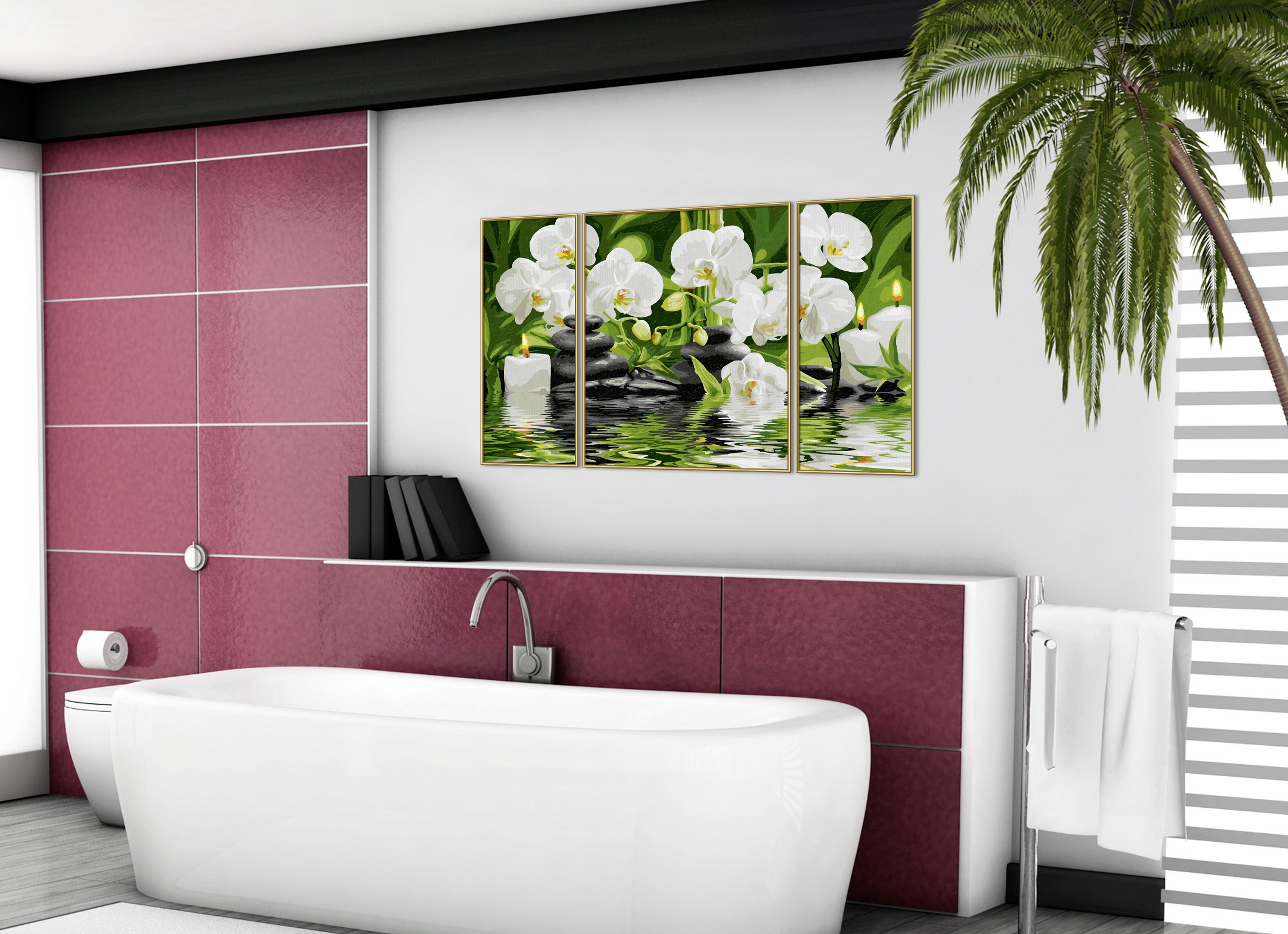 Schipper Malen nach Zahlen »Meisterklasse Triptychon - Wellness-Oase«, Made in Germany