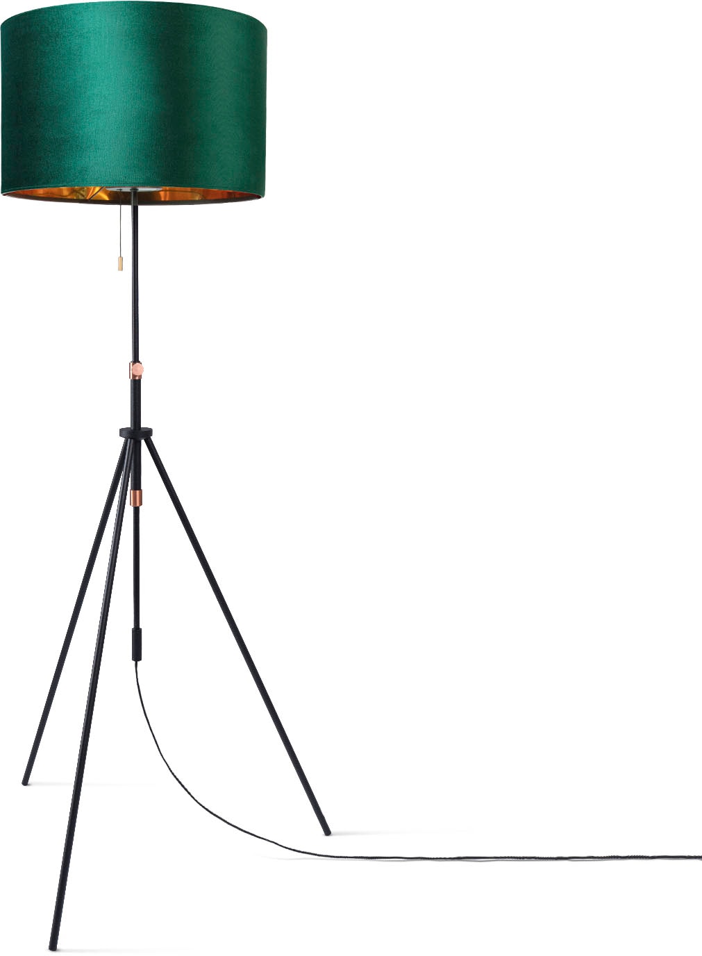 Paco Home Stehlampe »Naomi uni 176,5 XXL mit online bis kaufen Garantie Velour 121,5 Wohnzimmer Zugschalter | Höhenverstellbar 3 cm Jahren Color«
