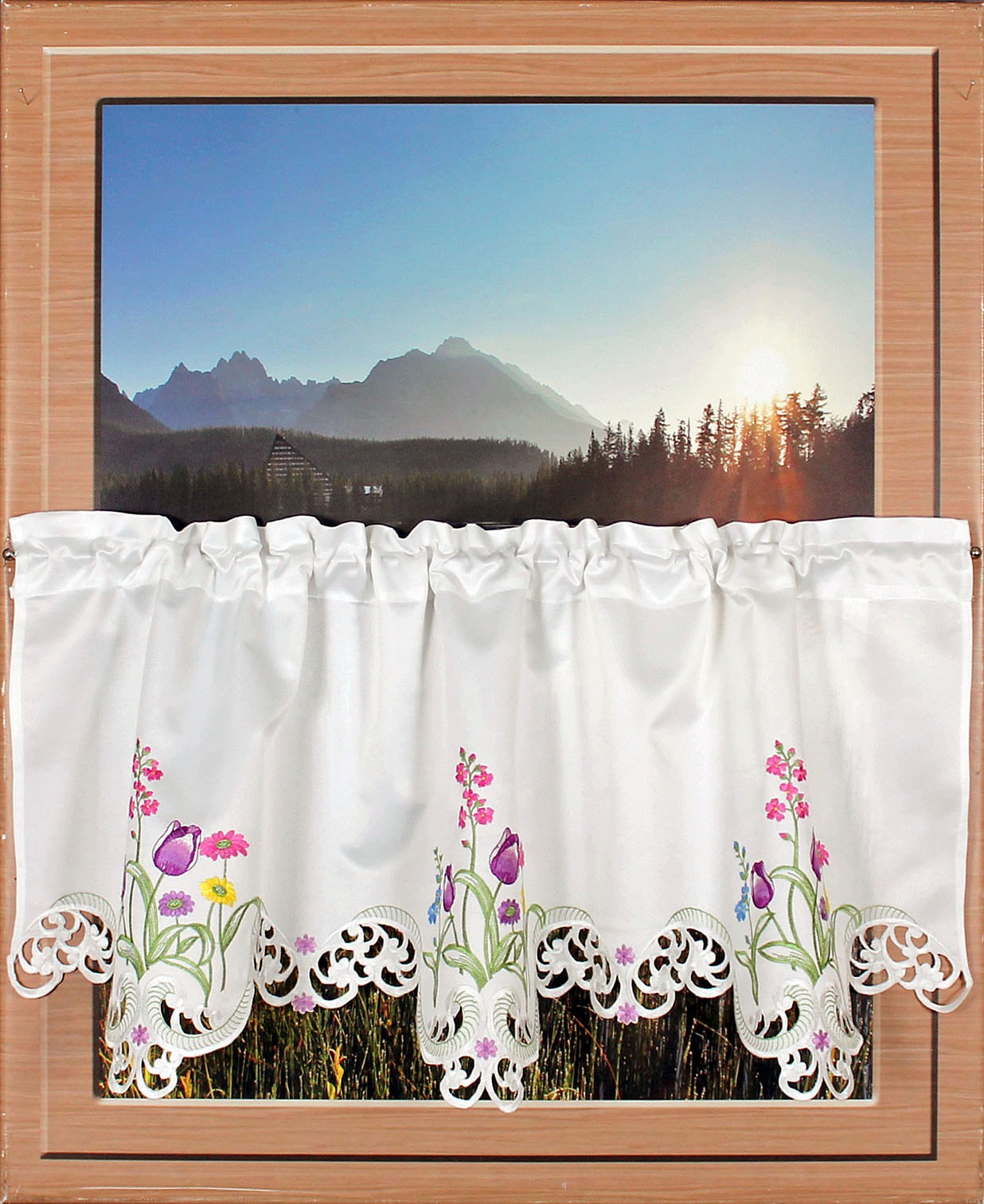 HOSSNER - ART OF HOME DECO Querbehang »Blumensee«, (1 St.), m. Cut-Outs