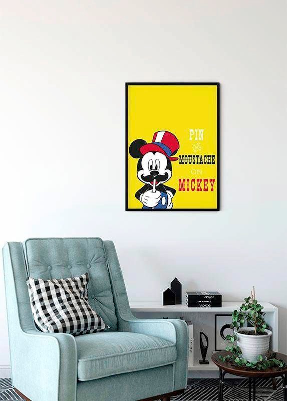 Wohnzimmer | Jahren »Mickey Komar kaufen Garantie Kinderzimmer, 3 Poster online (1 mit Mouse Disney, Schlafzimmer, XXL St.), Moustache«,