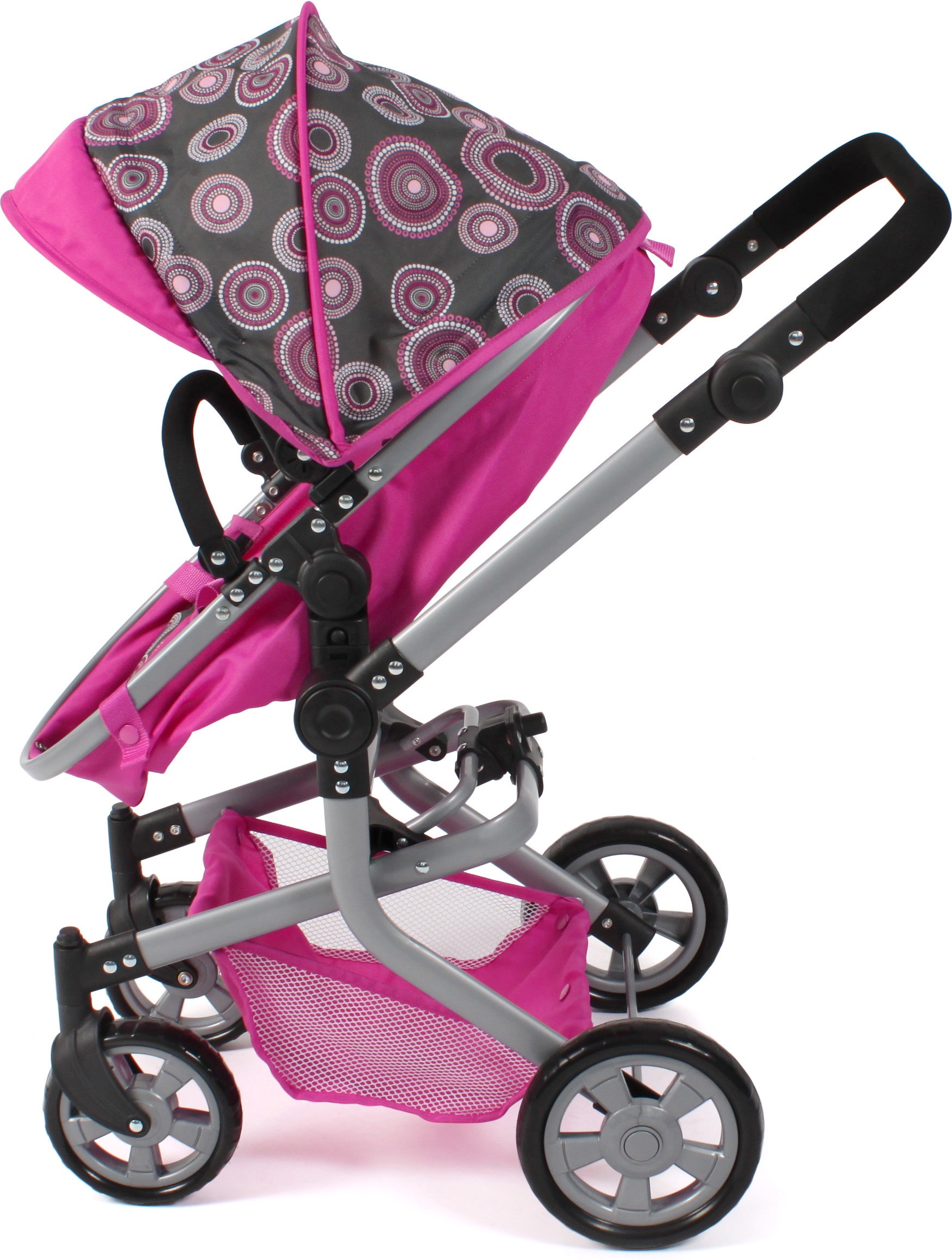 CHIC2000 Kombi-Puppenwagen »Mika, Hot Pink«, mit schwenkbaren Vorderrädern