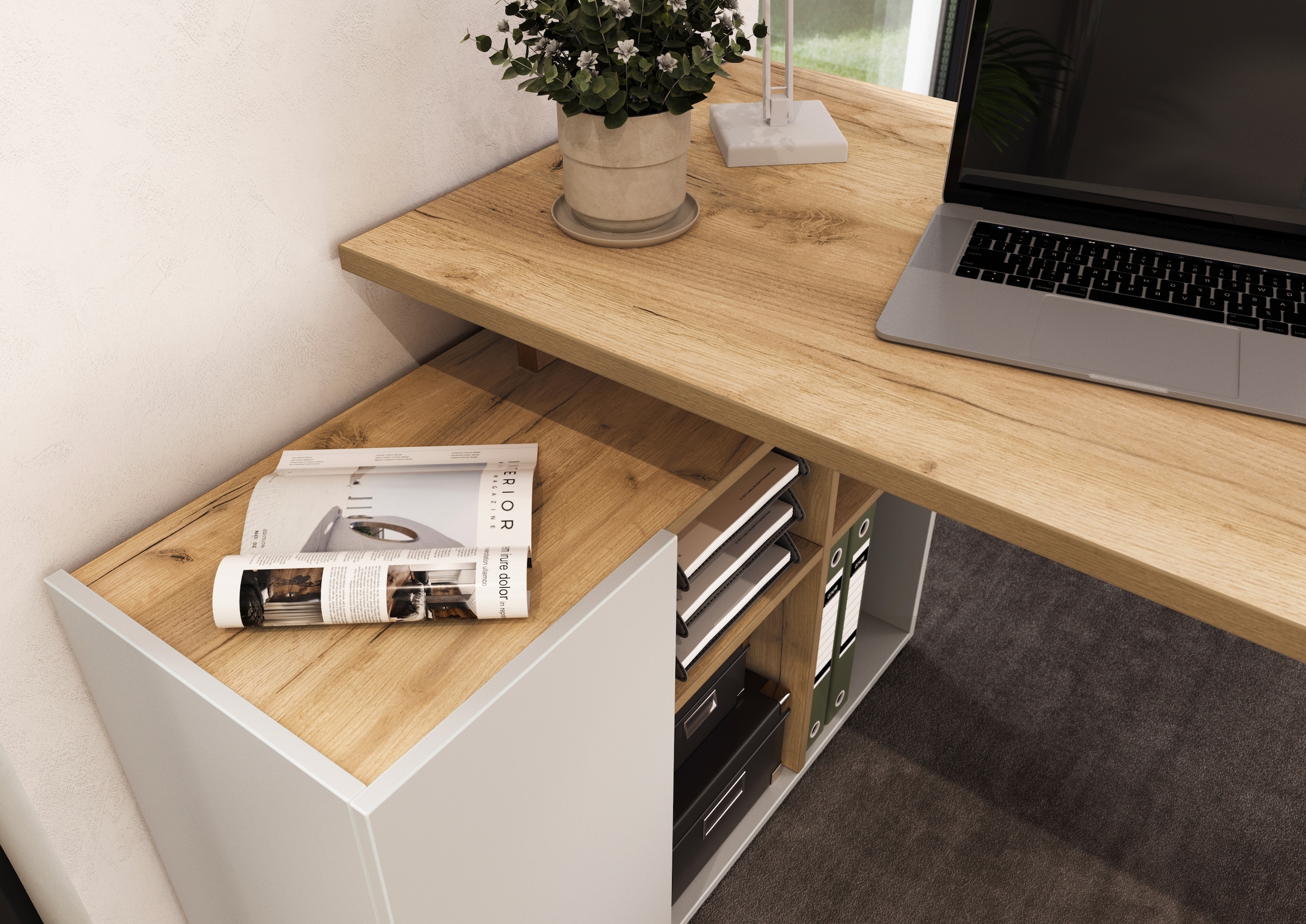 GERMANIA Büromöbel-Set »Adrano«, (3 tlg.), mit integriertem Sideboard