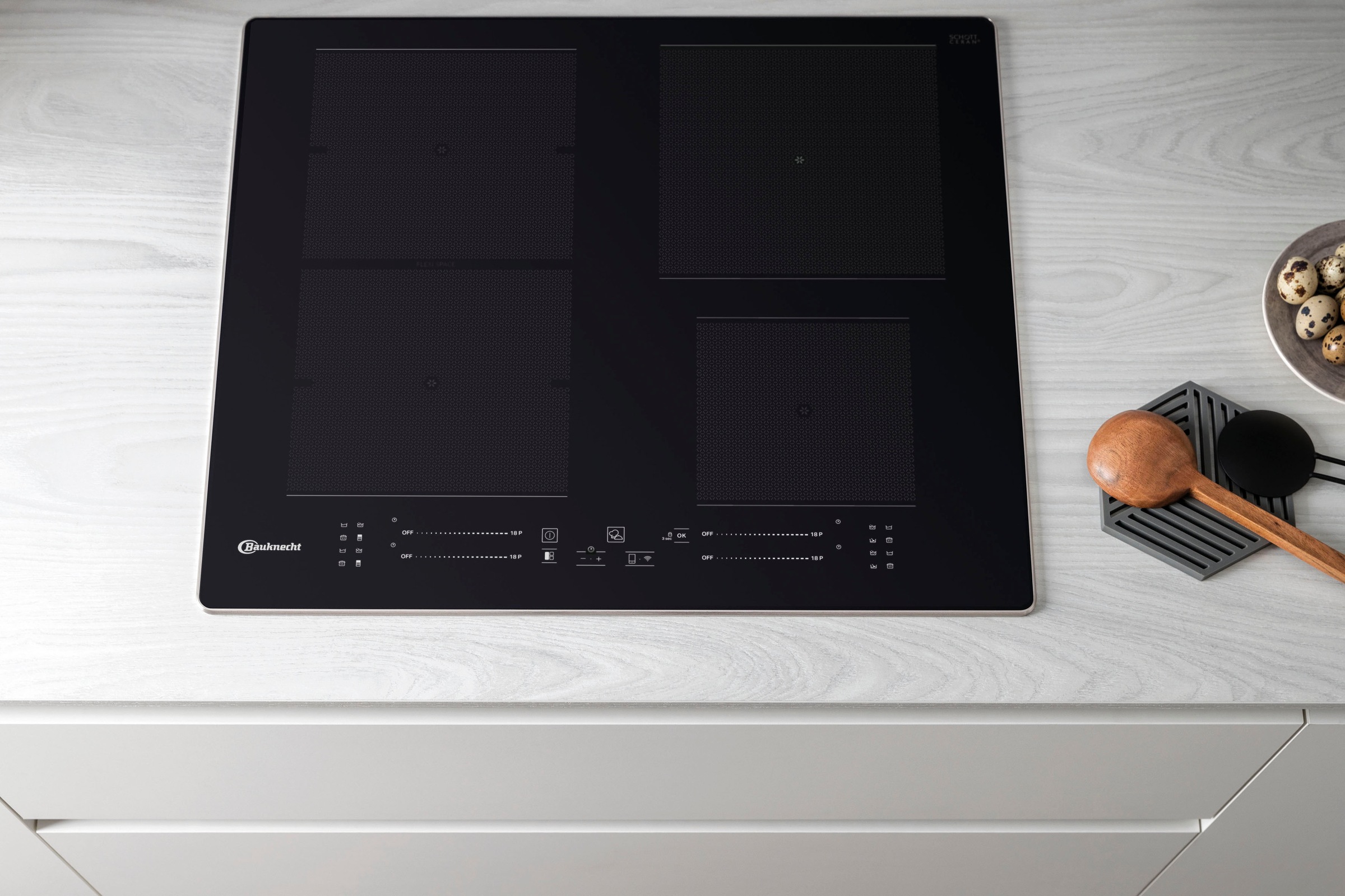 BAUKNECHT Induktions-Kochfeld von SCHOTT CERAN® »BS 3960F AL«