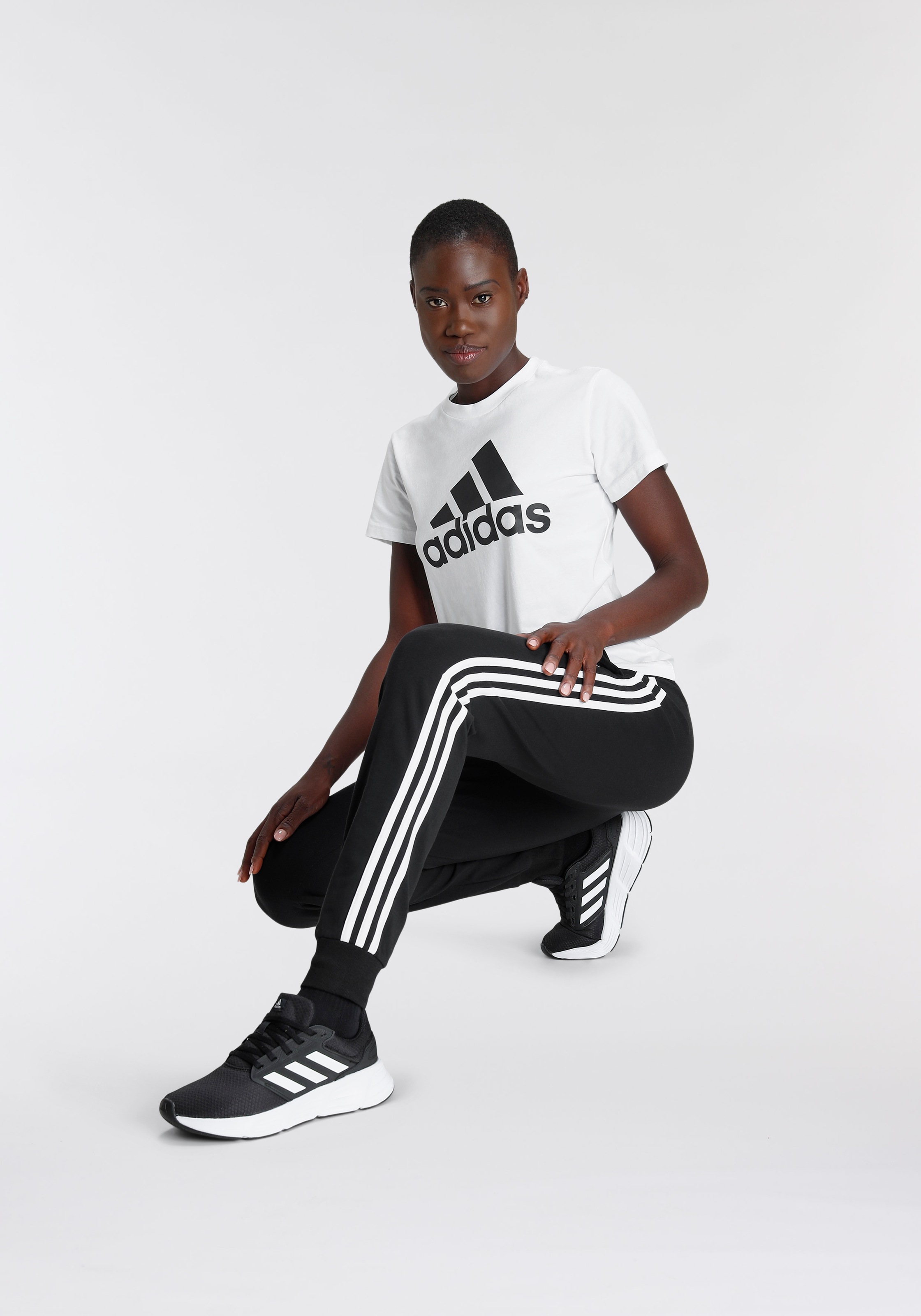 adidas Sportswear Sporthose »ESSENTIALS SINGLE JERSEY 3STREIFEN HOSE«, (1 tlg.)