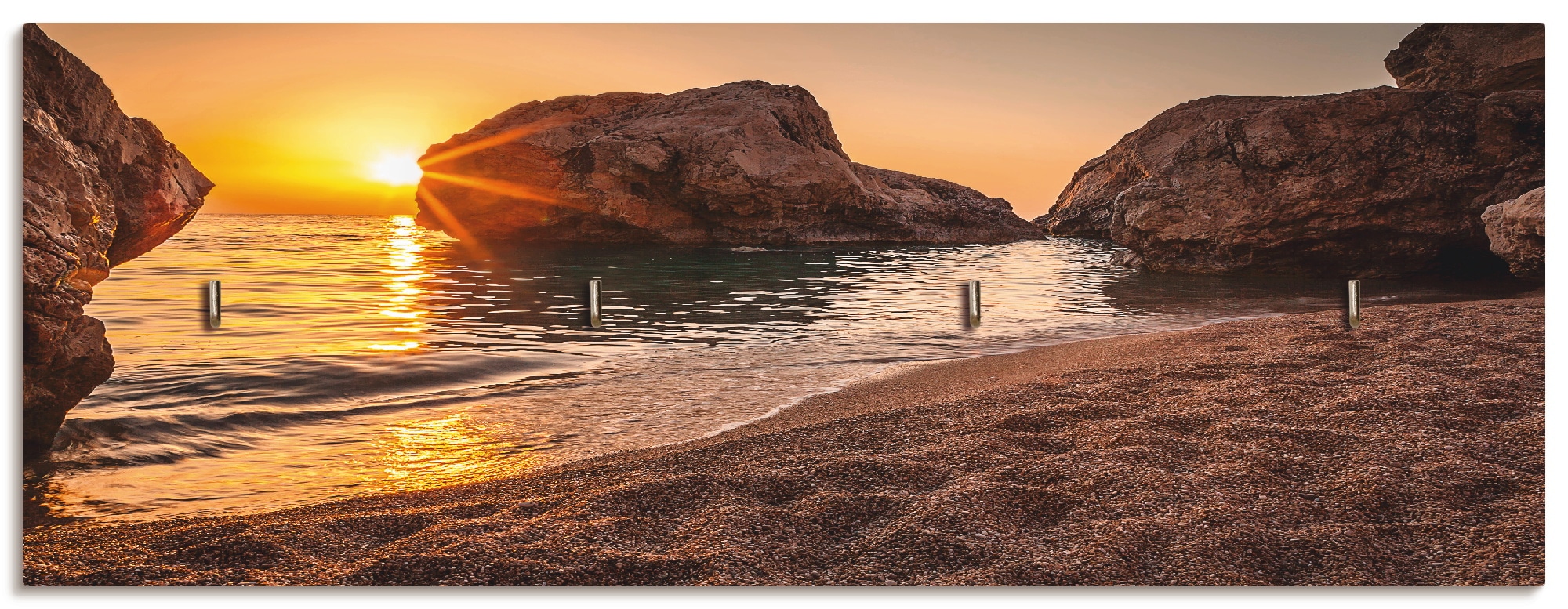 Artland Hakenleiste »Sonnenuntergang und Strand«, MDF