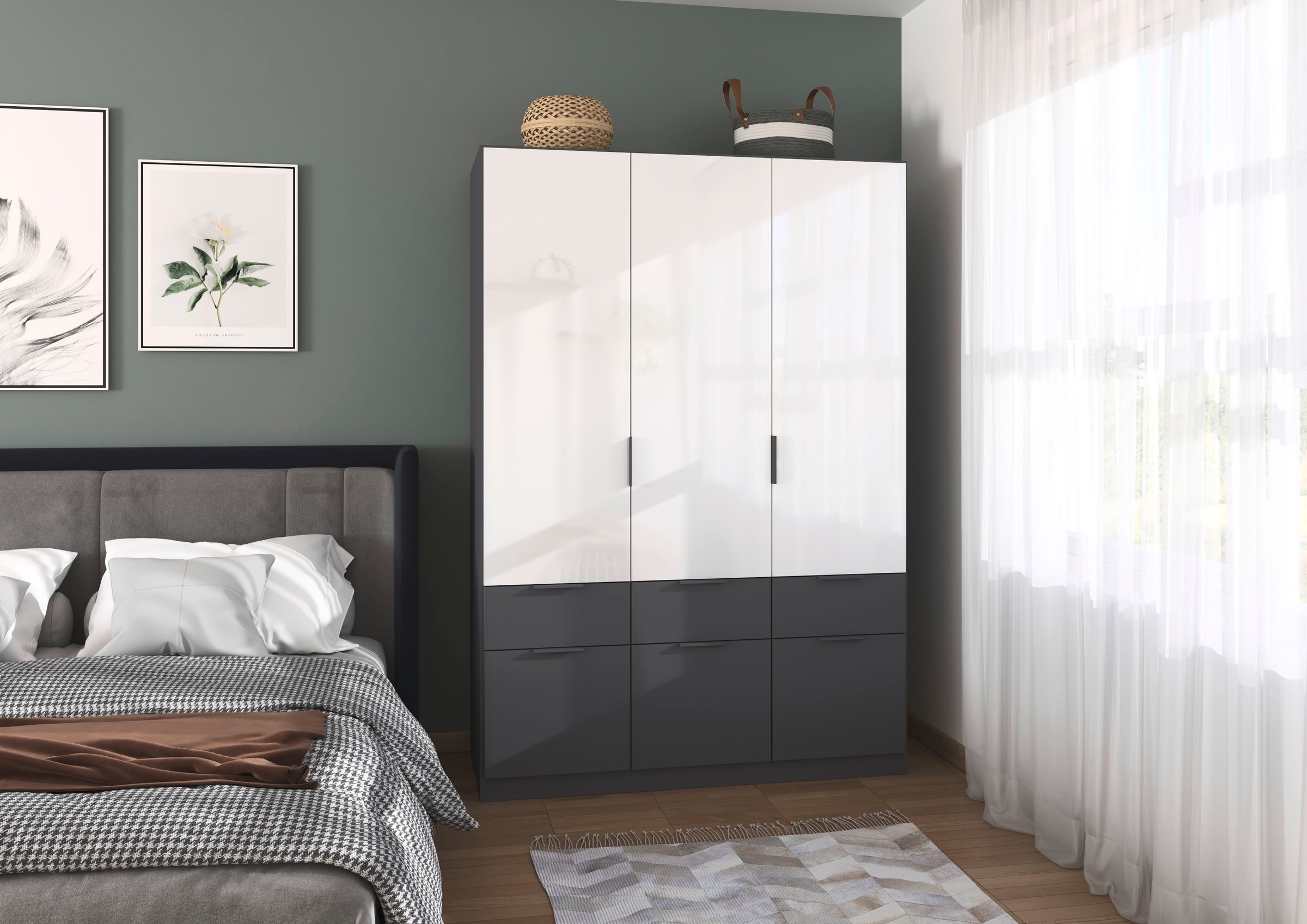 rauch Drehtürenschrank »Celle«, in 4 Breiten und 2 Höhen, optional mit Schubkästen MADE IN GERMANY
