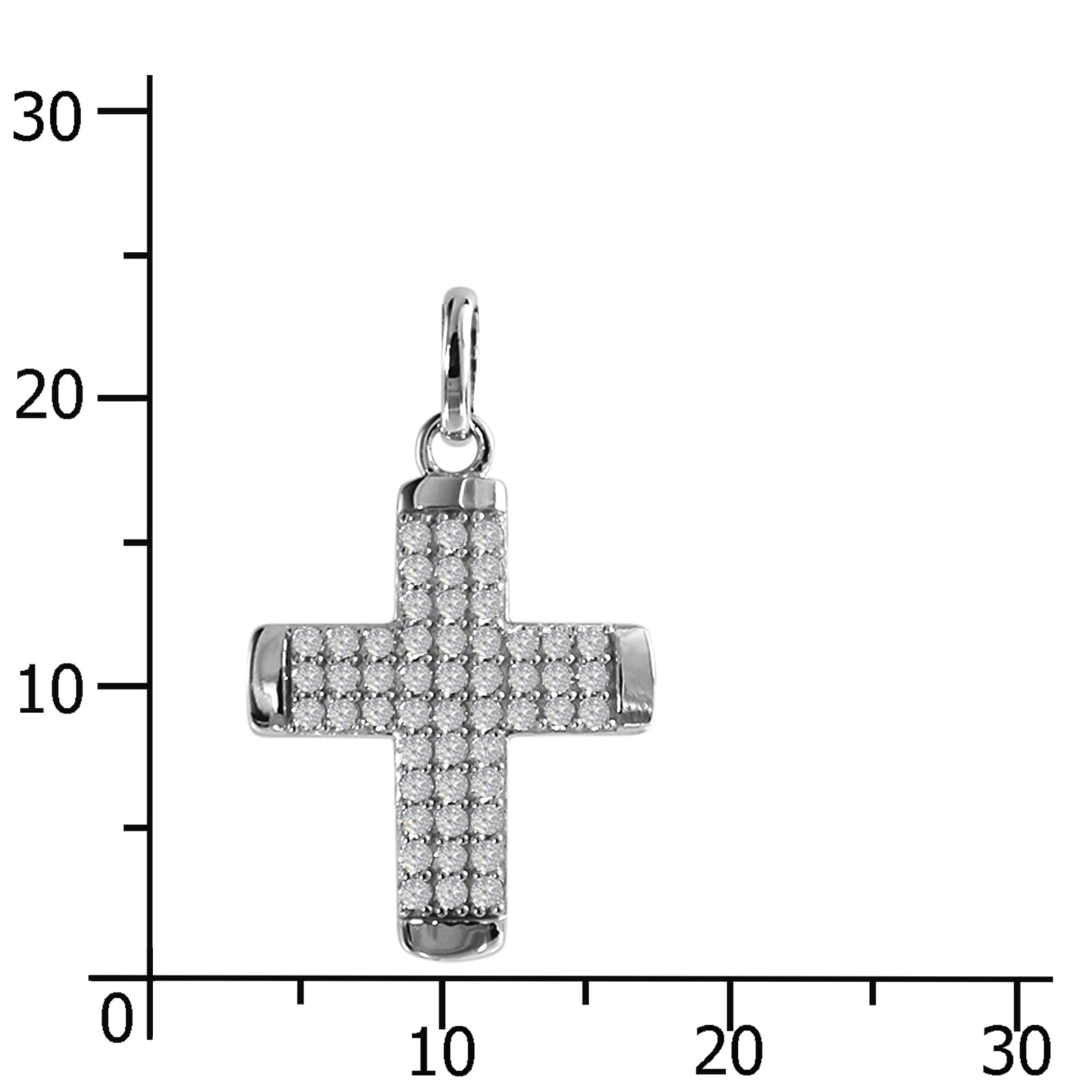 OSTSEE-SCHMUCK Kettenanhänger »- Kreuz 17 x 14 mm - Silber 925/000 - Zirkonia«