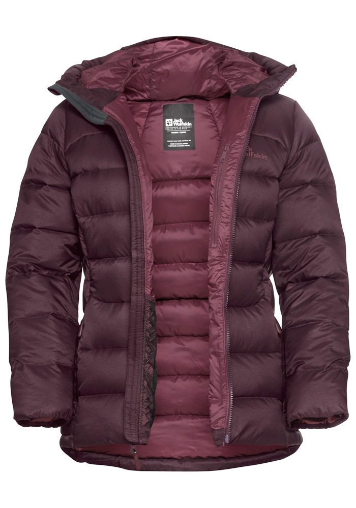 Jack Wolfskin Daunenjacke »NEBELHORN DOWN HOODY W RDS«, mit Kapuze