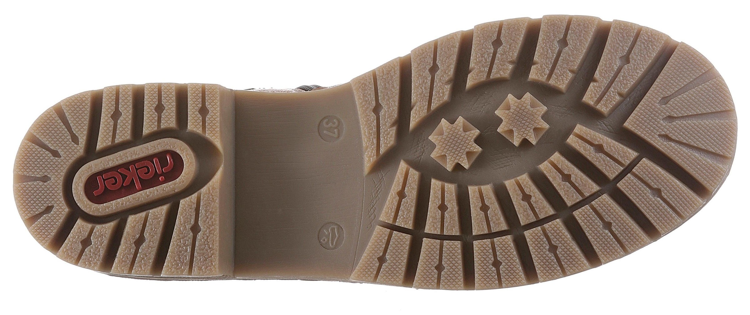 Rieker Winterboots, Winterstiefelette, Blockabsatz, in trendiger Used-Optik