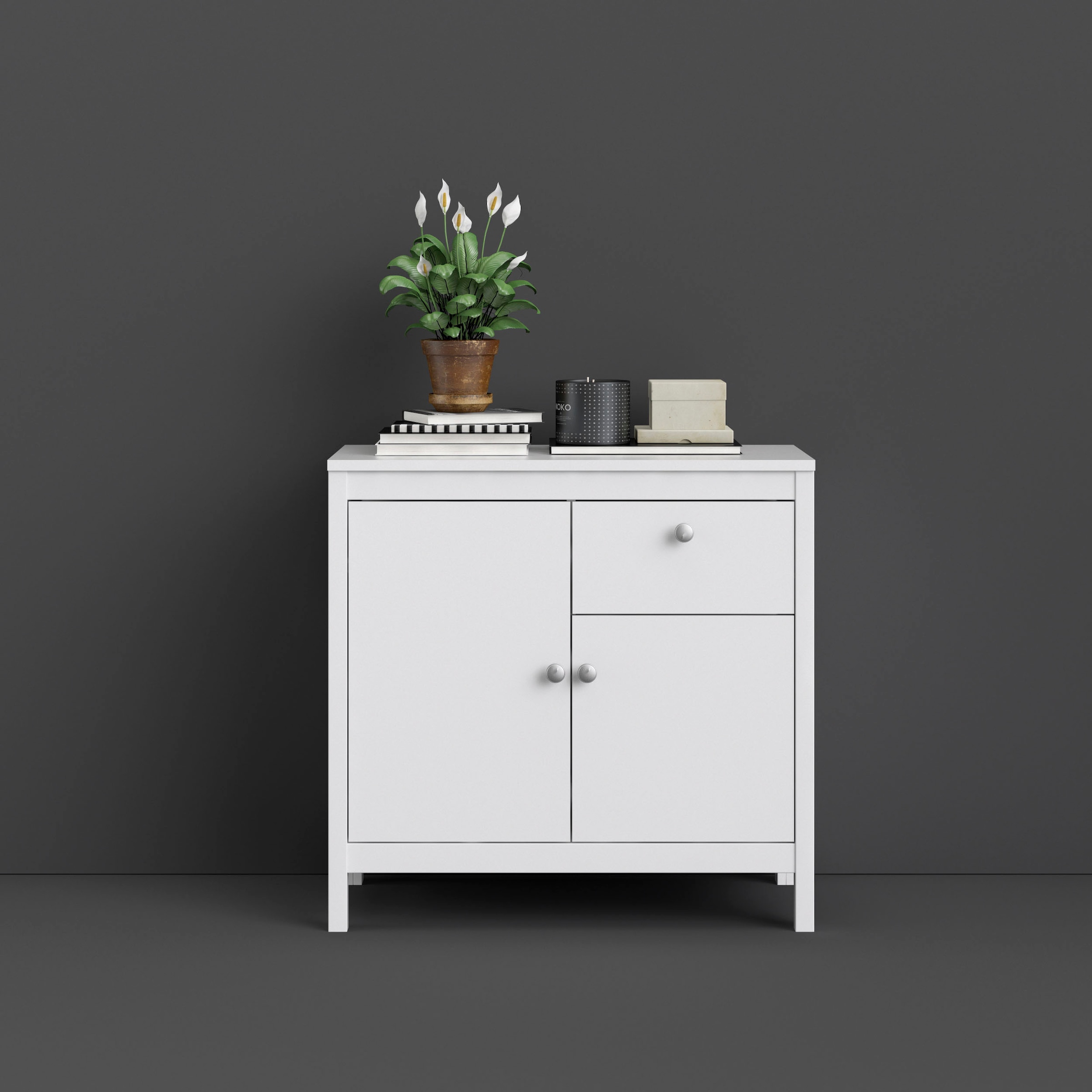 Home affaire Sideboard »Madrid, Aufbewahrung, Schubladenschrank, Sideboard,«, mit 2 Türen und 2 Schublade, Breite 82 cm, Höhe 80 cm