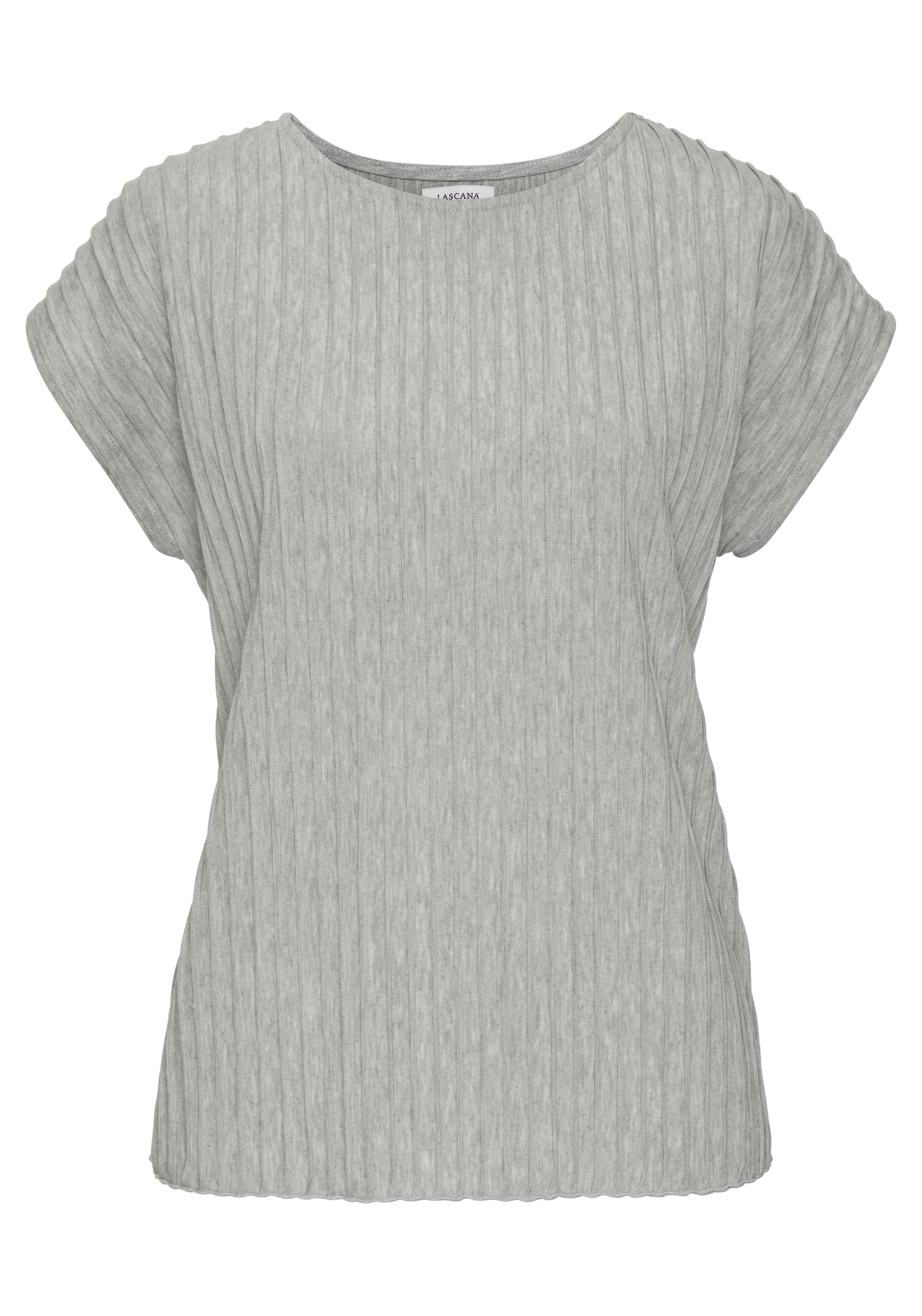 LASCANA Kurzarmshirt, mit Biesenstruktur, bügelfreies T-Shirt aus moderner Strukturware