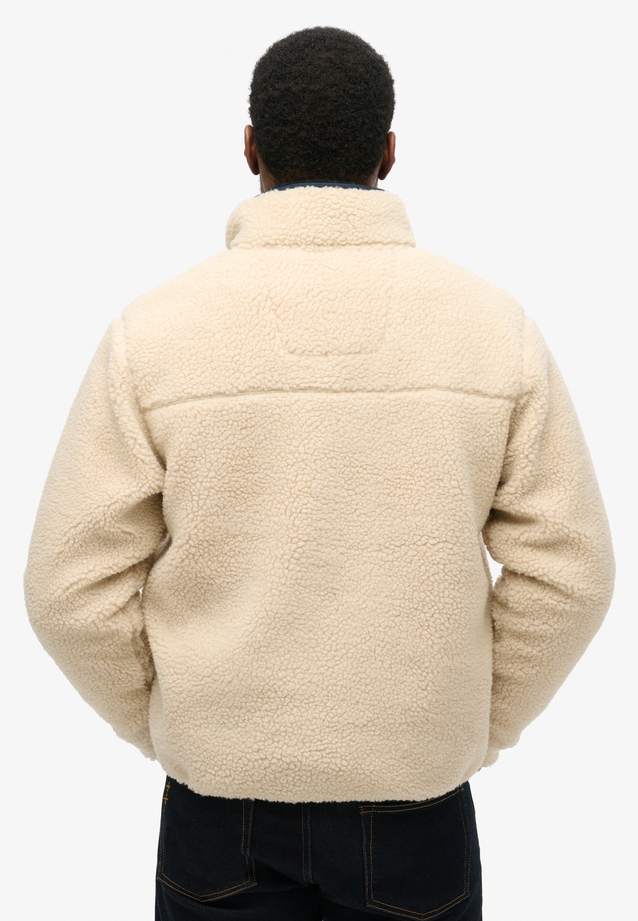 Superdry Fleecejacke »VINTAGE RETRO FULL ZIP FLEECE« mit Markenlabel, Relaxed Fit, hoch geschlossener Ausschnitt