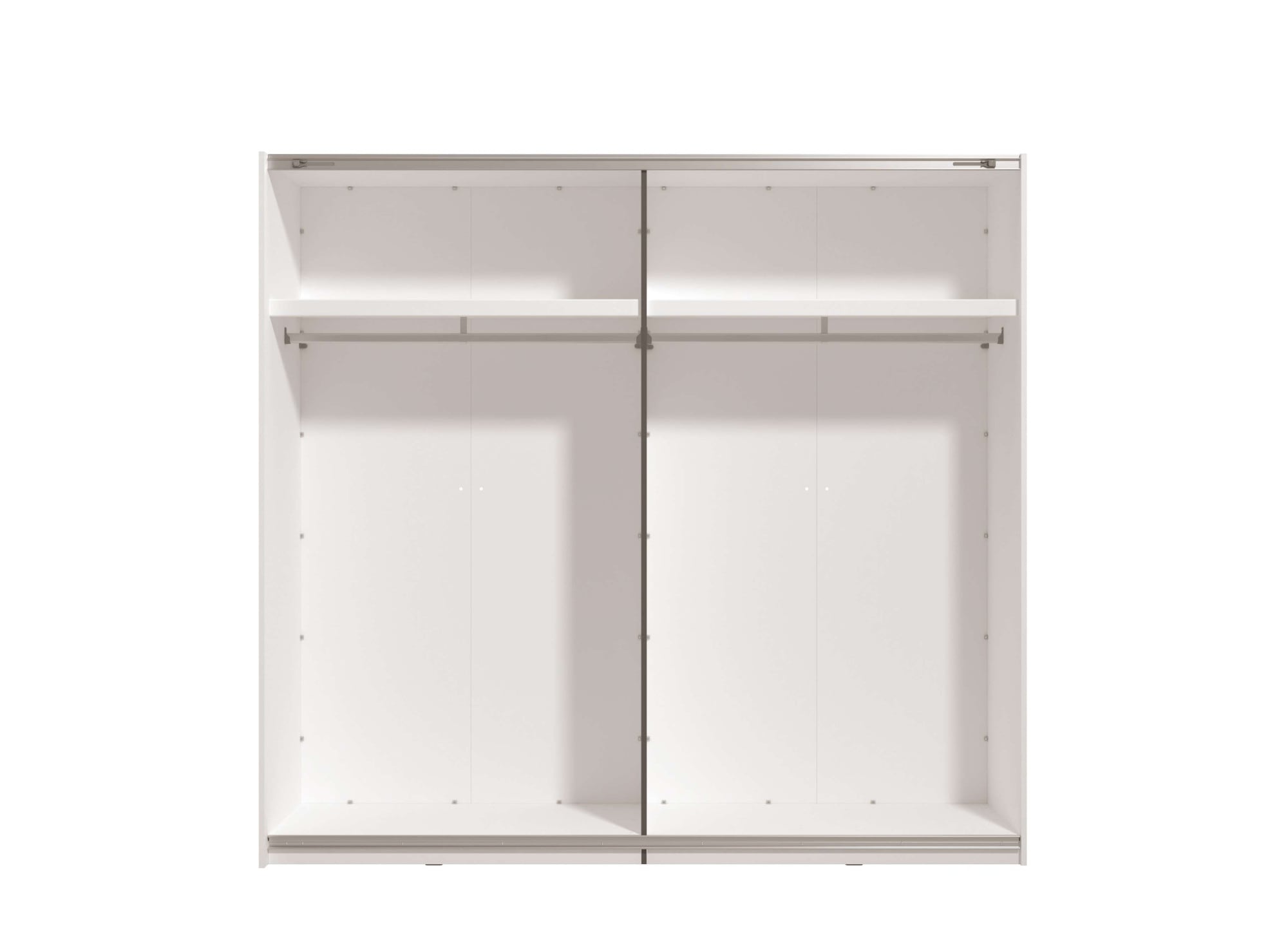 Home affaire Schwebetürenschrank »Aleria Schiebetürenschrank, Kleiderschrank, Wäscheschrank, Garderobe« mit Spiegel, 2 Metallkleiderstangen, in 2 Farben, Breite 220