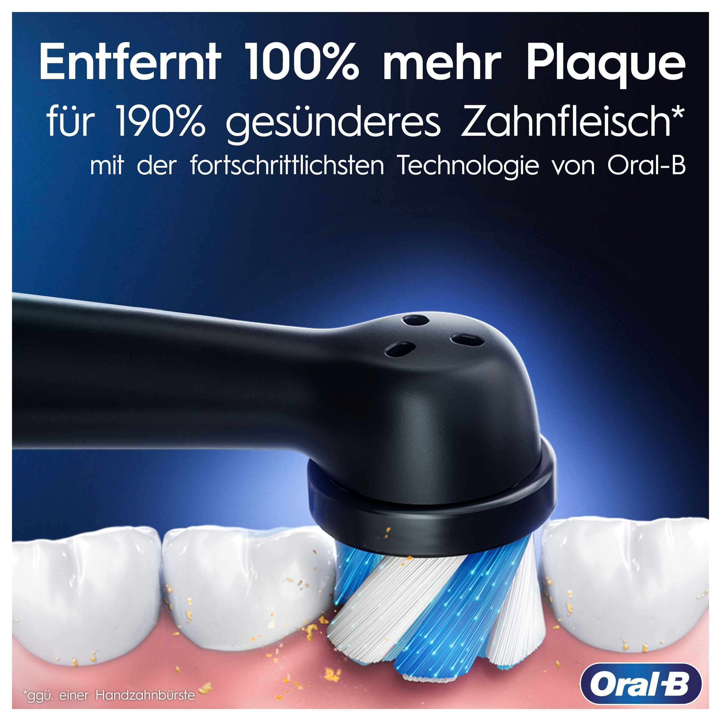 Oral-B Elektrische Zahnbürste »iO 7«, Magnet-Technologie, Garantie Jahren Putzmodi, mit 2 Display, St. XXL 5 mit Reiseetui 3 Aufsteckbürsten