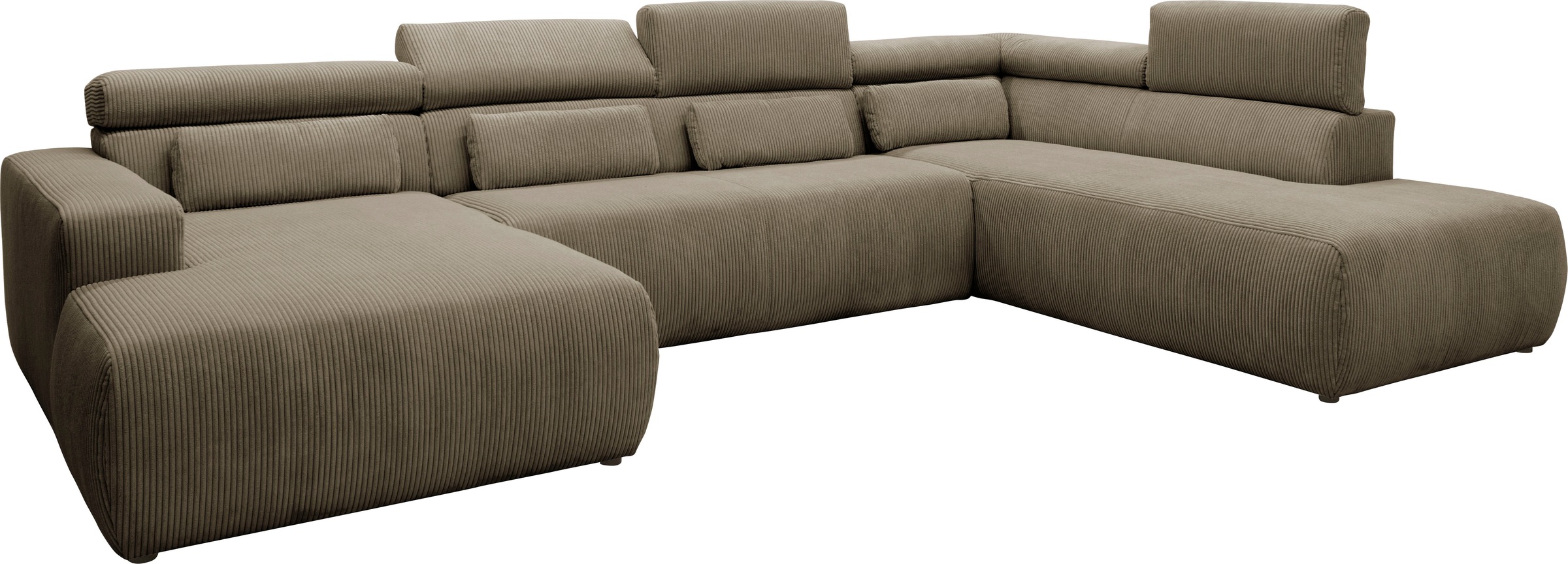 DOMO collection Wohnlandschaft Brandon viele Bezugsarten, incl. Nierenkissen, mit Kopfteilverstellung, wahlweise Sitztiefenverstellung