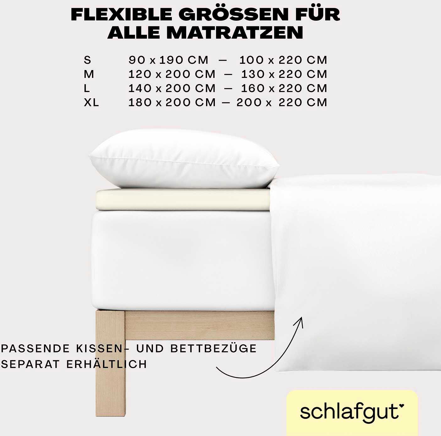 Schlafgut Spannbettlaken »EASY Jersey Elasthan Topper«, MADE IN GREEN by OEKO-TEX®