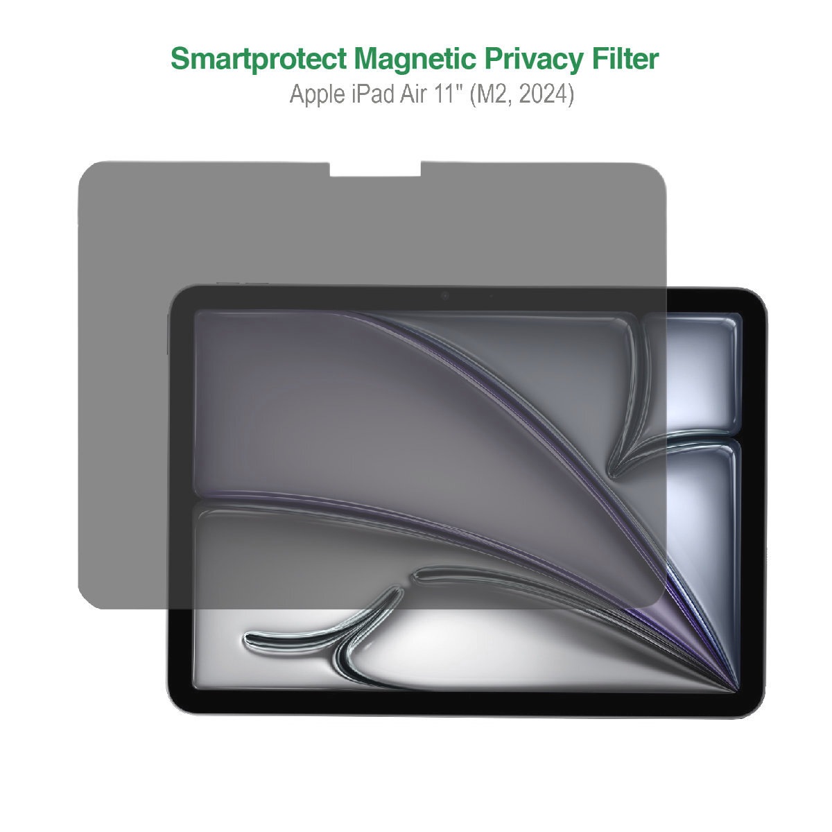 4smarts Displayschutzfolie »Magnetischer Privacy Filter«, für Apple iPad Air 11 (M2, 2024), Blickschutzfolie, Schutzfolie, Bildschirmschutz, kratz- & stoßfest