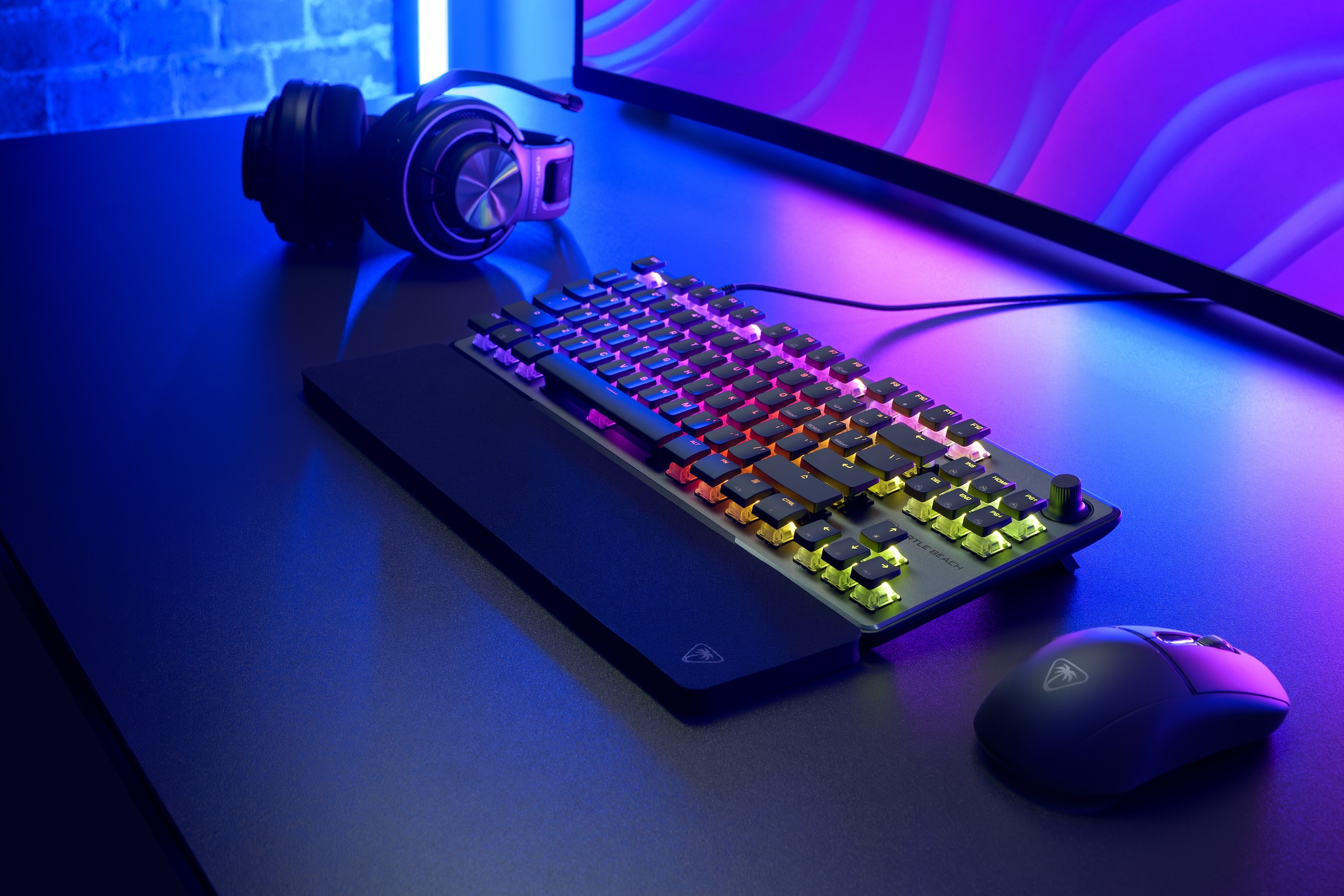 Turtle Beach Gaming-Tastatur »Vulcan II TKL Pro, Linear«, (Lautstärkeregler-Funktionstasten-Profil-Speicher-verstellbare Füße-Handgelenkauflage)