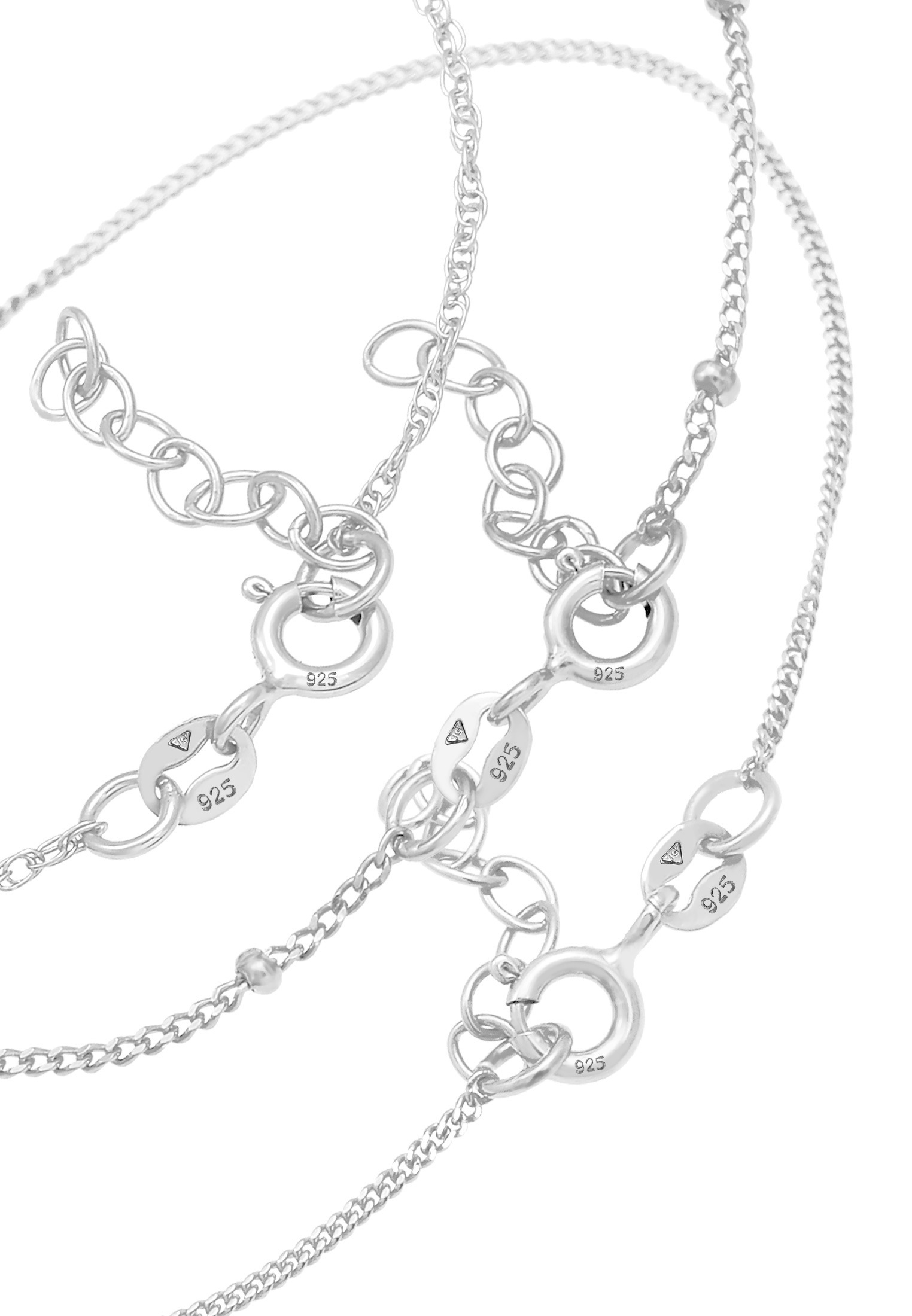 Elli Armketten Set »Armband Gedreht Kugel Kreuz Design (3 tlg.) 925 Silber«