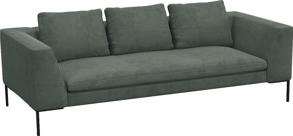FLEXLUX 3-Sitzer »Loano, superbequemer Sitzkomfort durch Kaltschaum im Sitz«, modernes Sofa, frei im Raum stellbar, lose Kissen