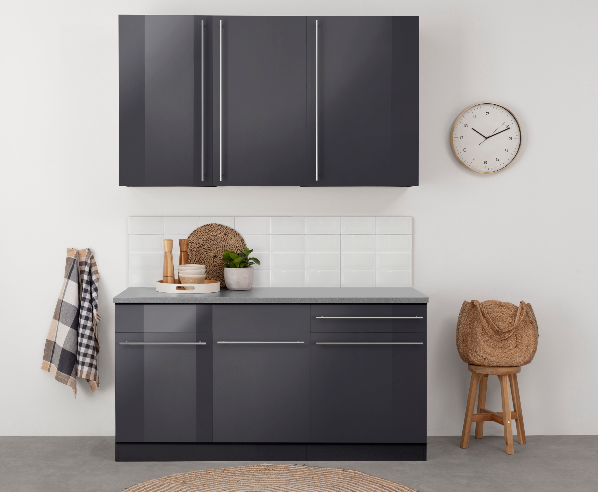 wiho Küchen Pantryküche »Chicago«, ohne E-Geräte, Breite 160 cm