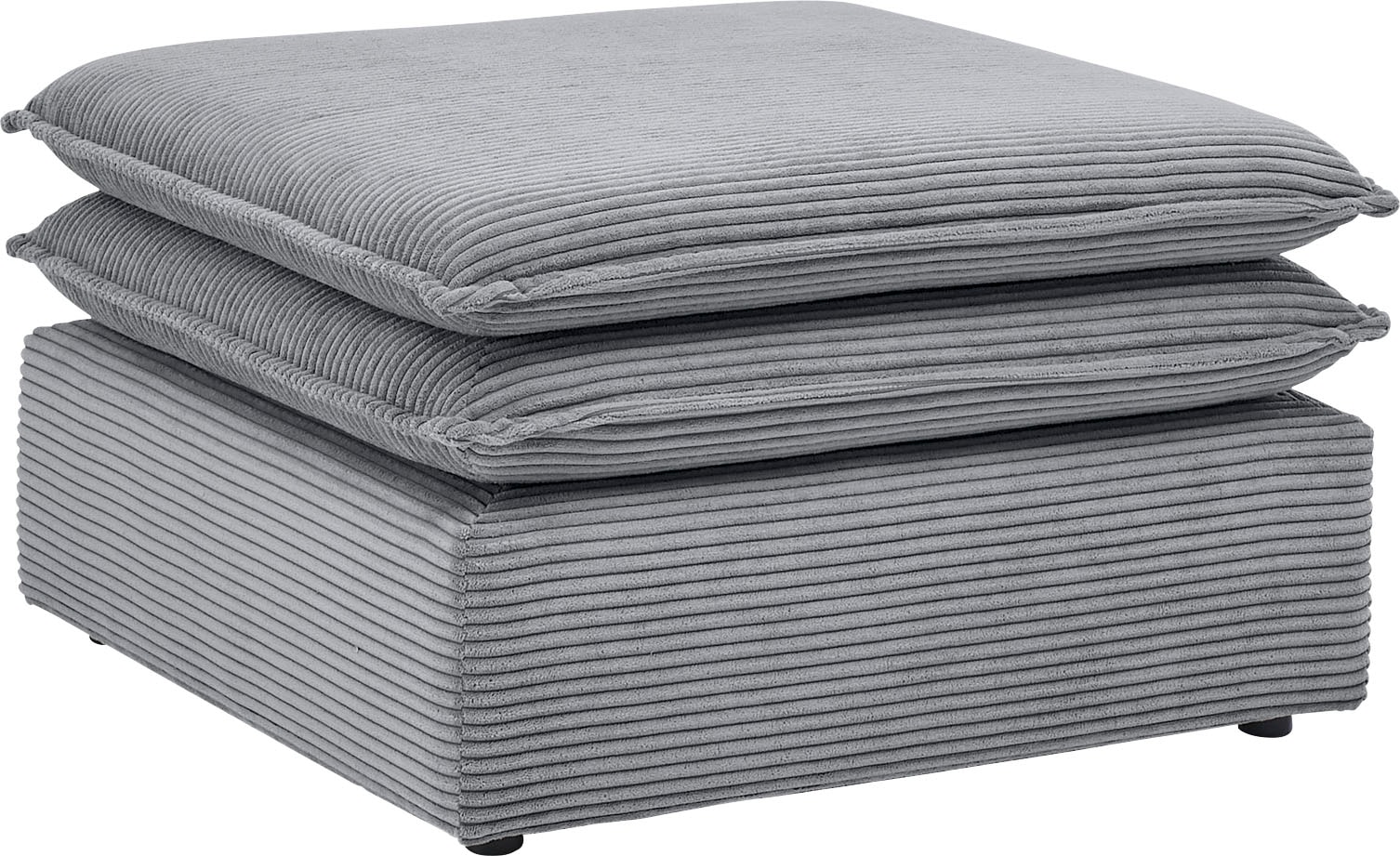 Places of Style Sitzgruppe »PIAGGE«, (2 tlg.), 2-Sitzer-Sofa und Hocker klein im Set