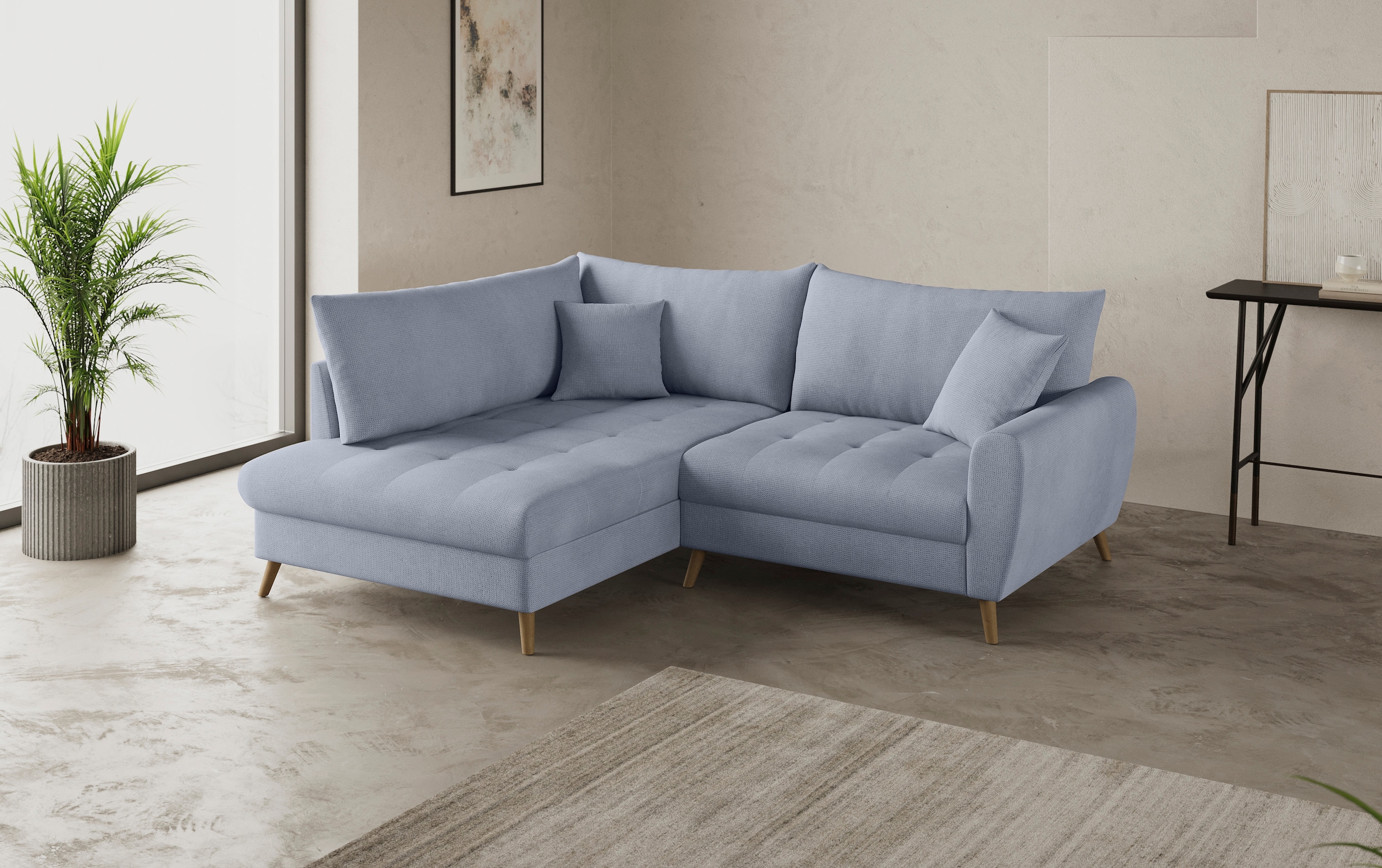 Mr. Couch Ecksofa »Blackburn II, L-Form«, Mit Kaltschaumpolsterung bis 140 kg belastbar