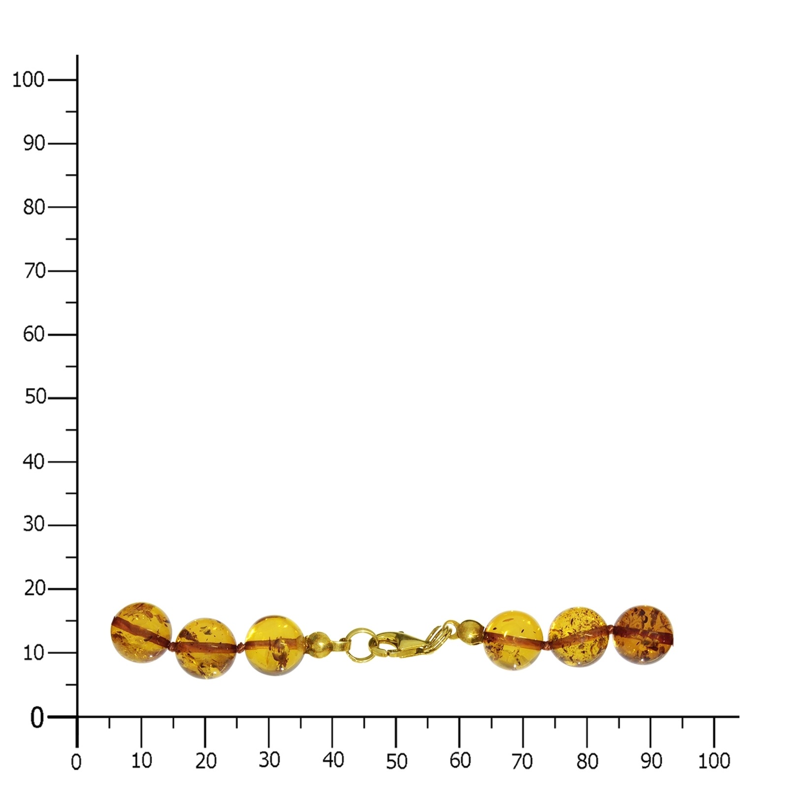 OSTSEE-SCHMUCK Kette ohne Anhänger »- Kugel 10 mm - Bernstein - ,«