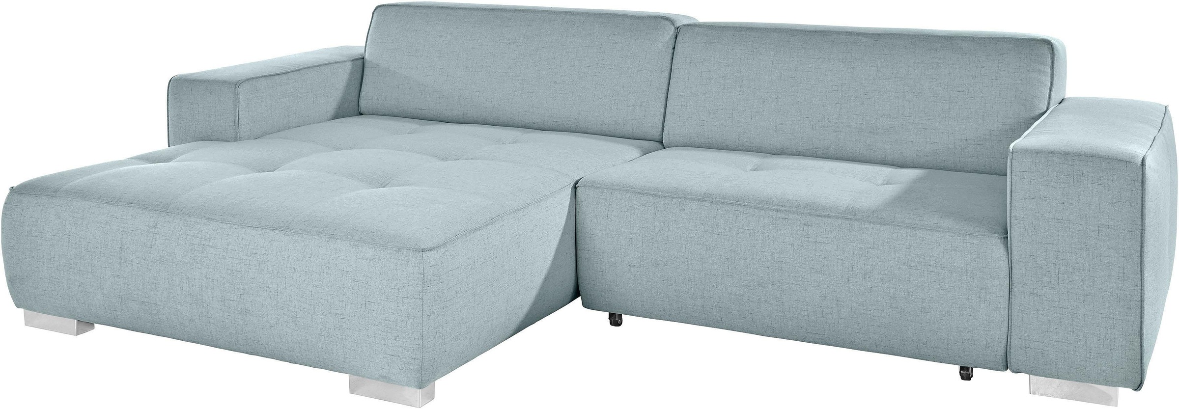 INOSIGN Ecksofa »Sapporo L-Form«, wahlweise Bettfunktion oder Sitztiefenverstellung, Federkern