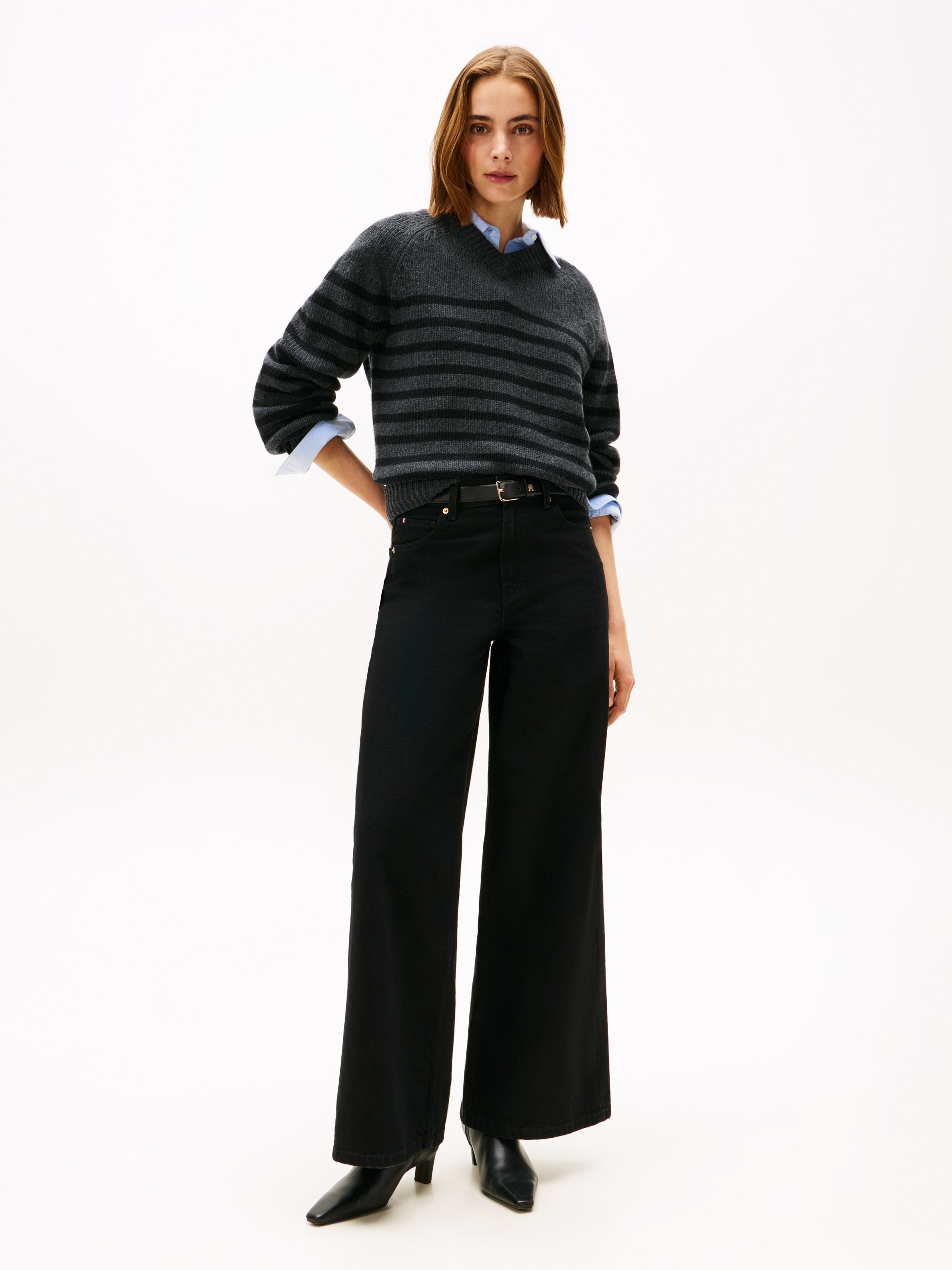 Tommy Hilfiger High-waist-Jeans »DNM BLACK 70's WIDE LEG HW«