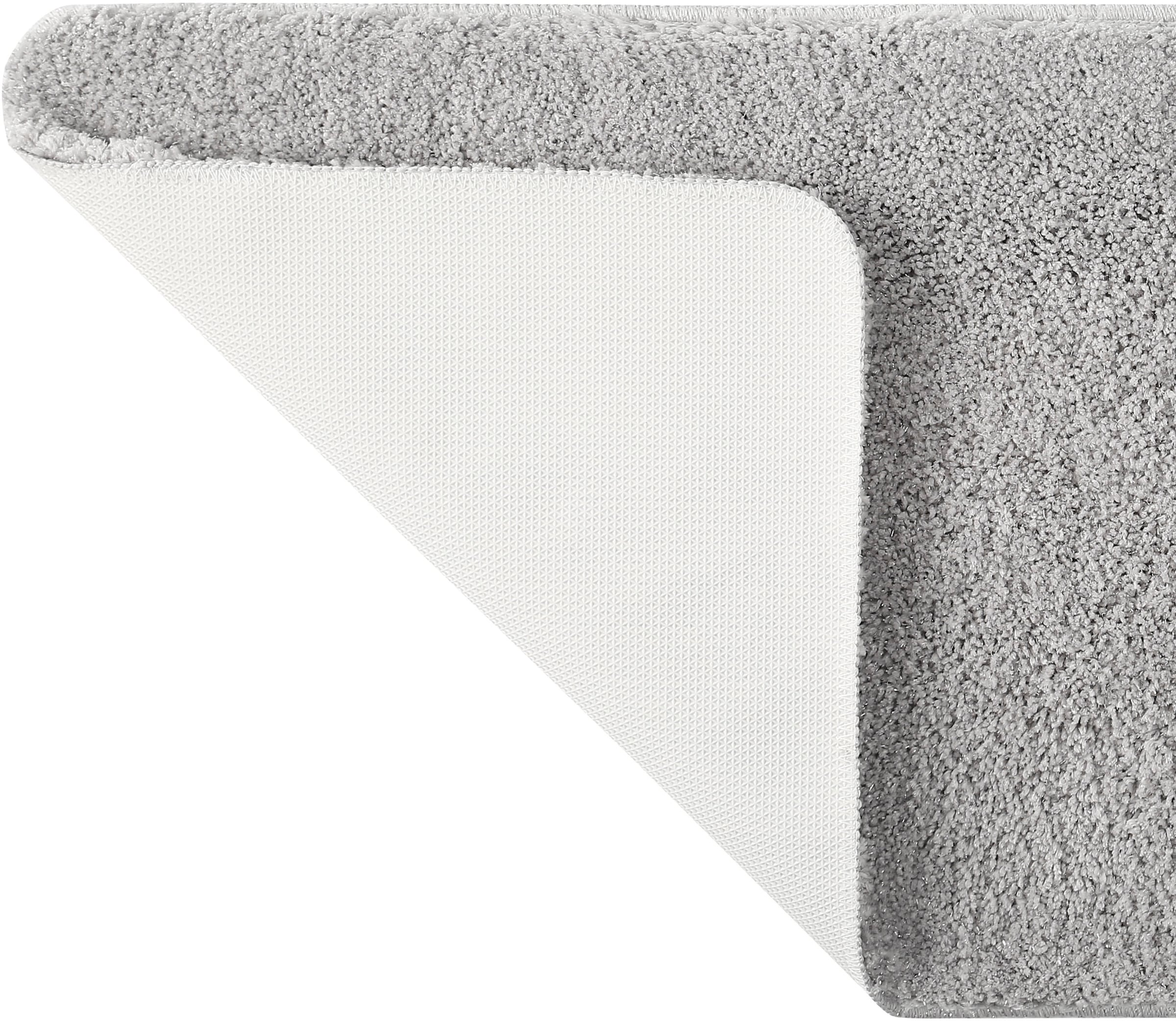 my home Badematte »Glitzer, Badvorleger, Badezimmer Teppich«, rutschhemmend beschichtet, fußbodenheizungsgeeignet-schnell trocknend-strapazierfähig, Badteppich, Akzente durch Glitzer-Garn