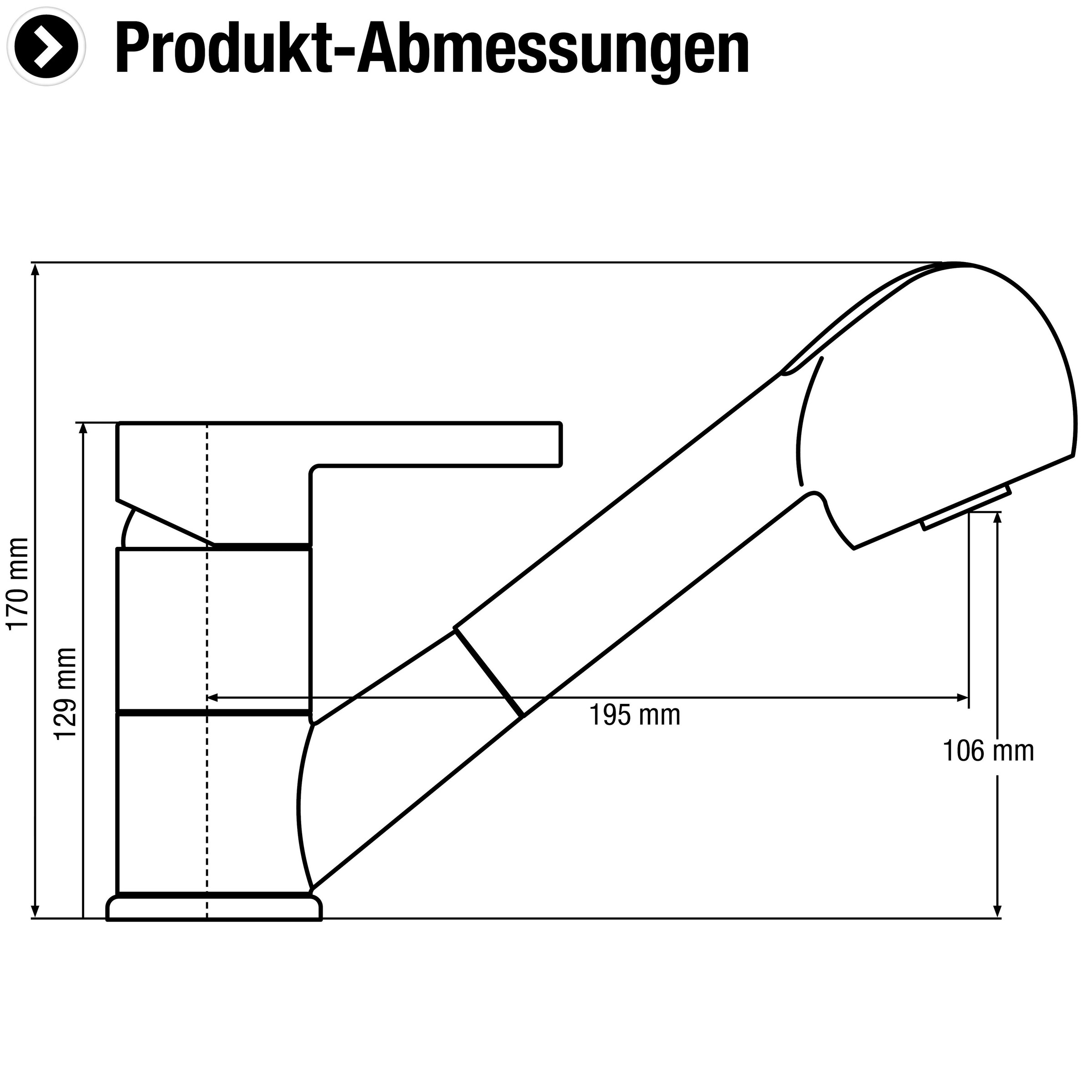 CORNAT Spültischarmatur »SKAGEN« Einhebelmischer, Durchflussmenge bei 3 bar: ca. 8,40 l/min