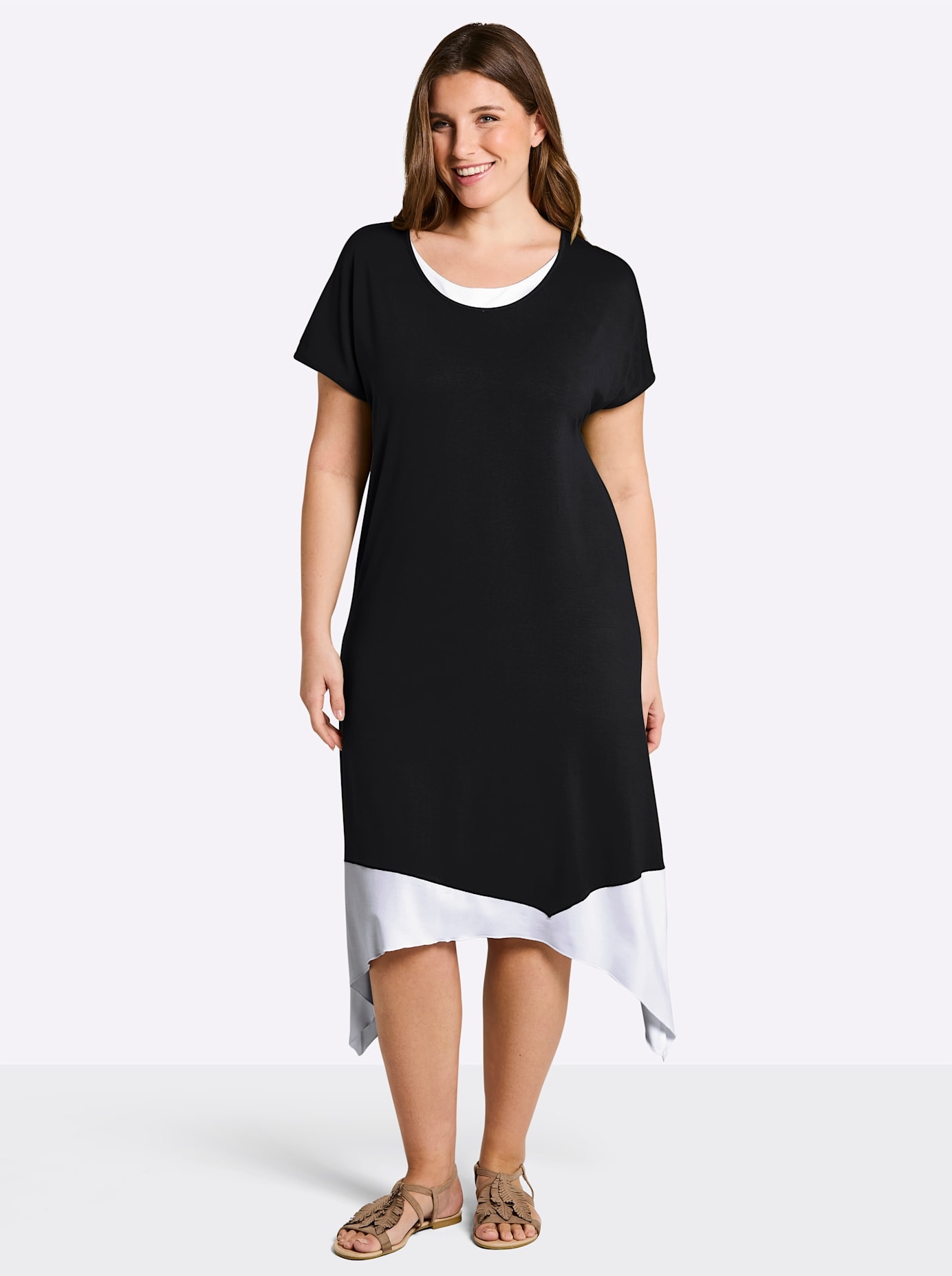 Sheego Jerseykleid »Jersey-Kleid« Ohne Taschen