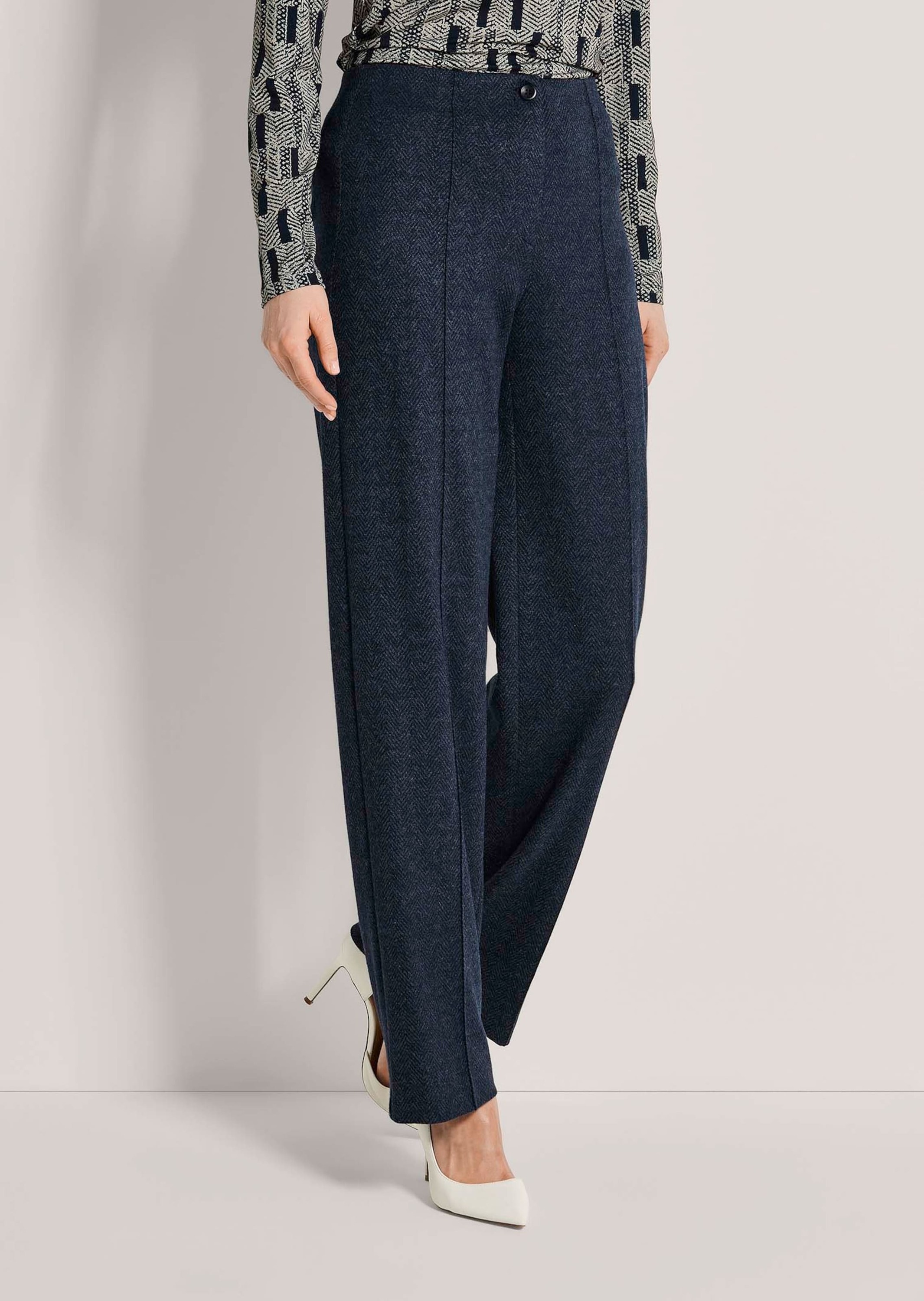 MADELEINE Bügelfaltenhose »Palazzohose Palazzohose mit weitem Bein«  Hose mit weitem Bein und Biese