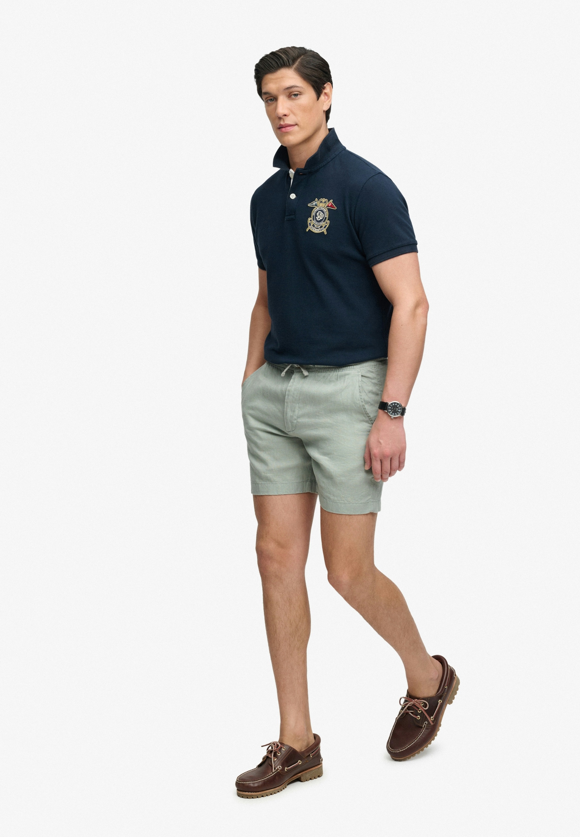 Superdry Shorts »MERCHANT LINEN SHORT«  aus Leinen, Relaxed Fit, mit Reißverschluss