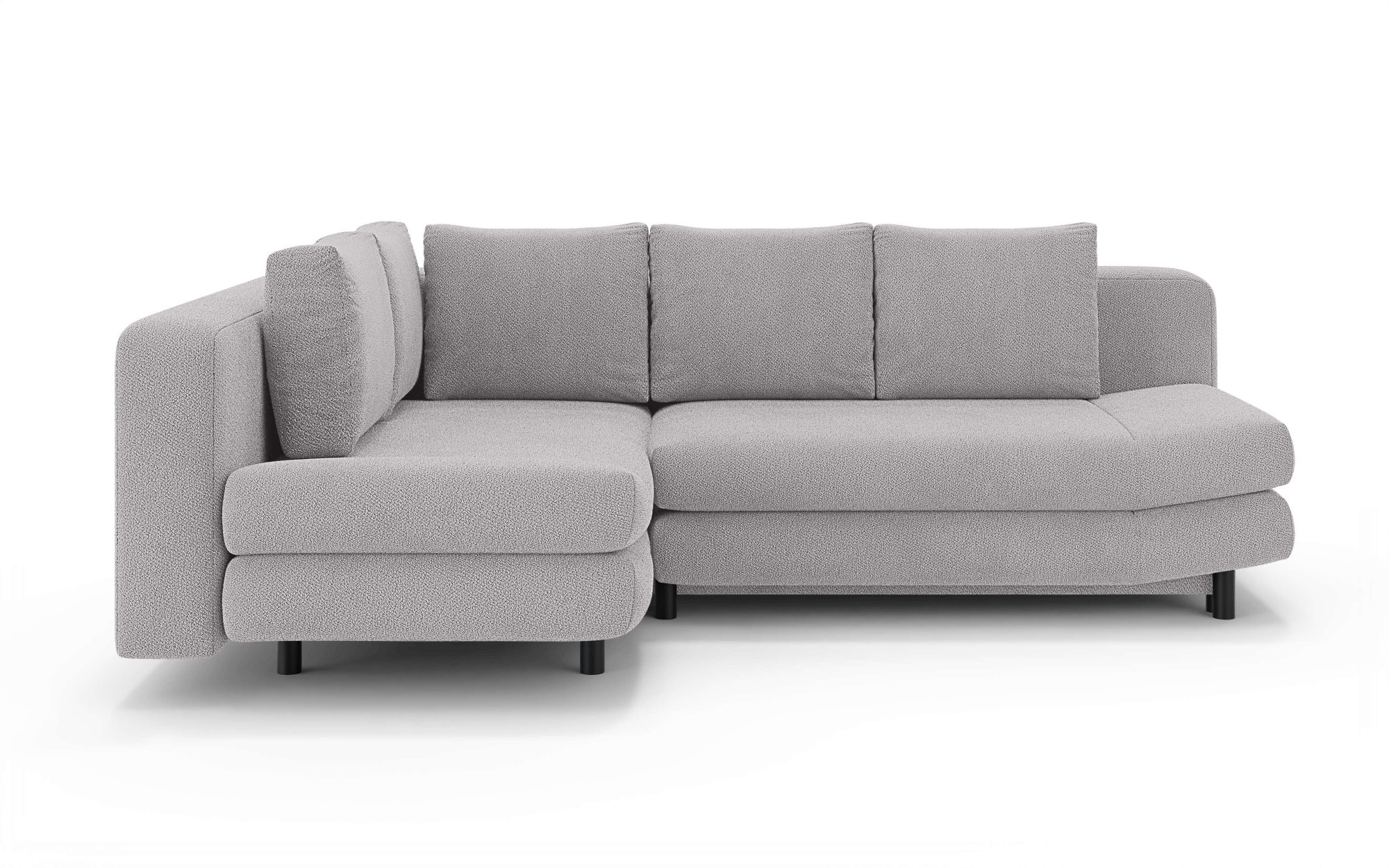 Home affaire Ecksofa »LENNARA Schlafsofa mit Bettkasten, Maße B/T/H: 234/179/85 cm«, L-Form mit Ottomane rechts/links, mit Wellenunterfederung