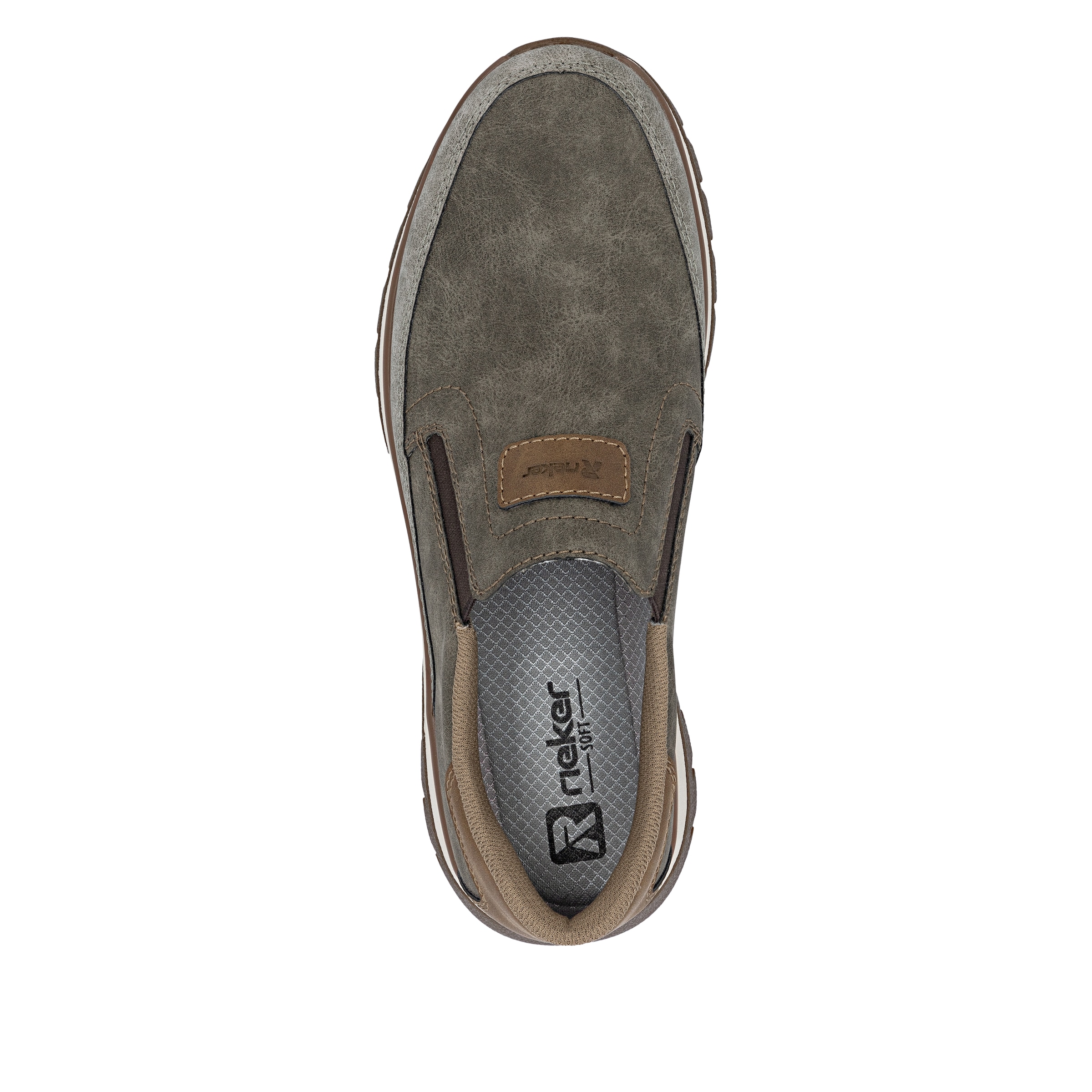 Rieker Slip-On Sneaker  Slipper, Halbschuh, Freizeitsneaker mit Kontrastbesatz