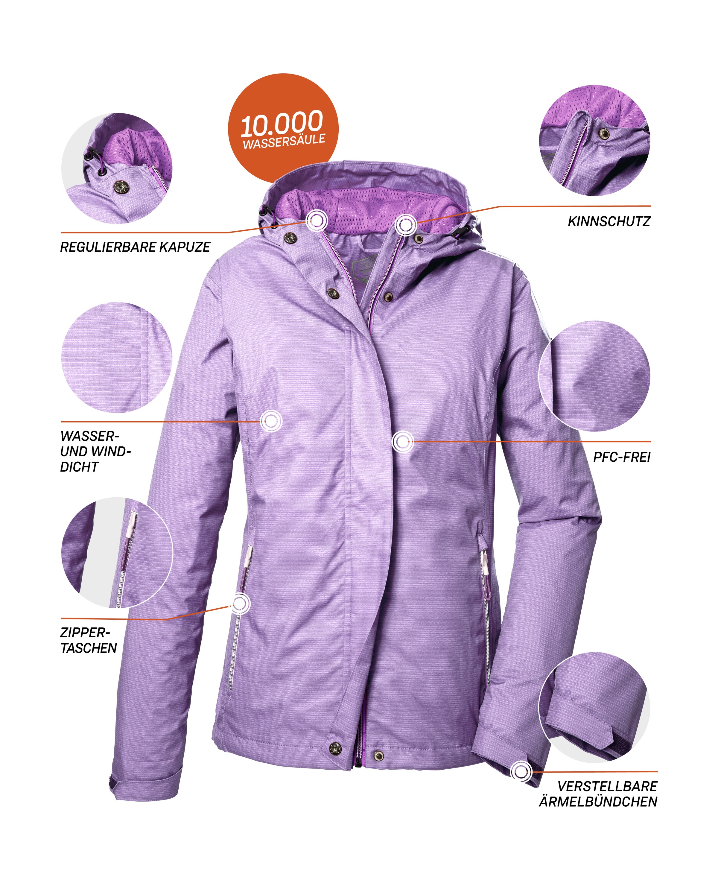 Killtec Outdoorjacke »KOS 68 WMN JCKT« Wasserdichte, atmungsaktive Jacke mit fluorfreier Imprägnierung
