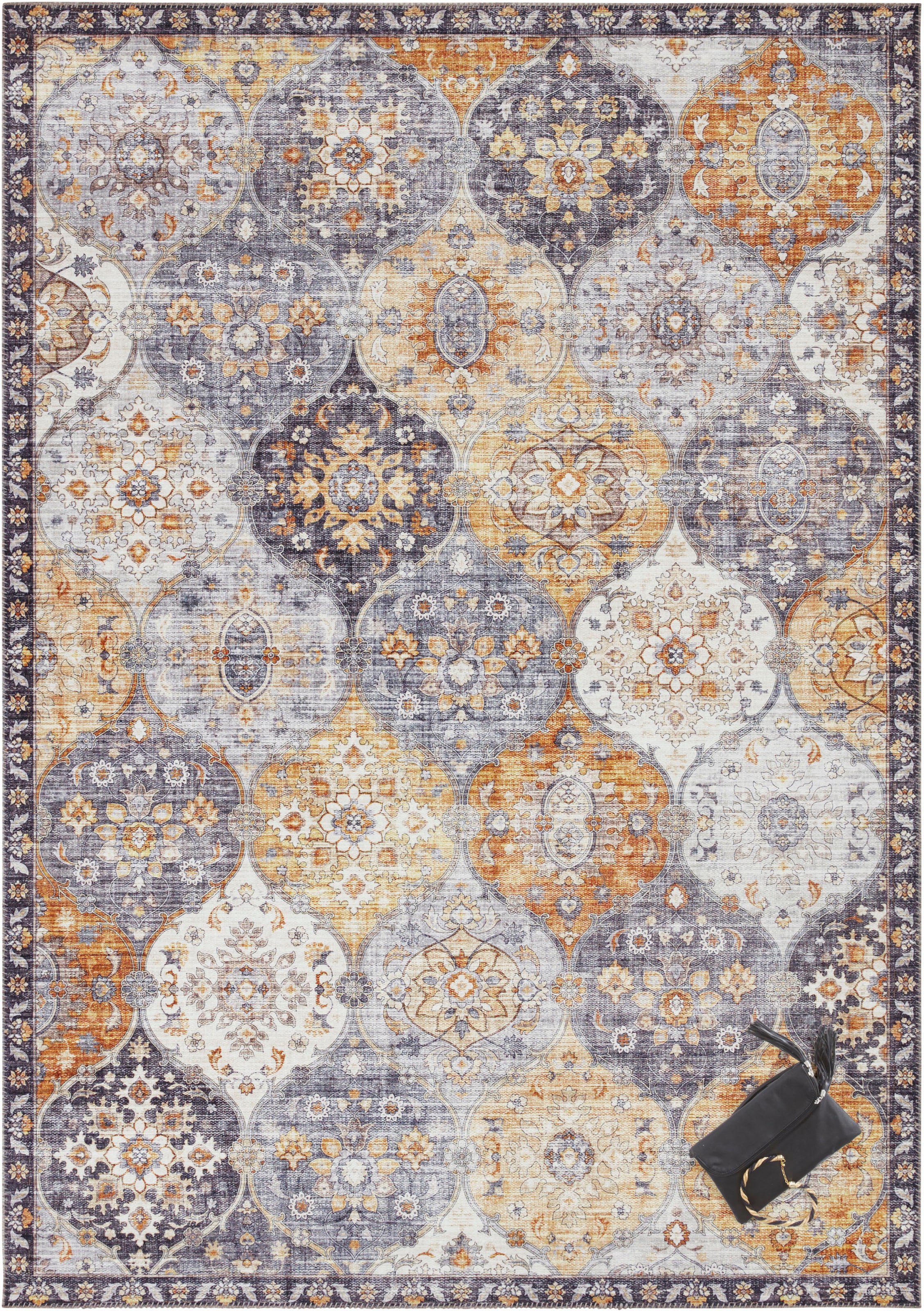 ELLE DECORATION Teppich »Kashmir Ghom«, rechteckig, 5 mm Höhe, Orientalisch, Läufer, Kurzflor, Vintage, Wohnzimmer, Schlafzimmer
