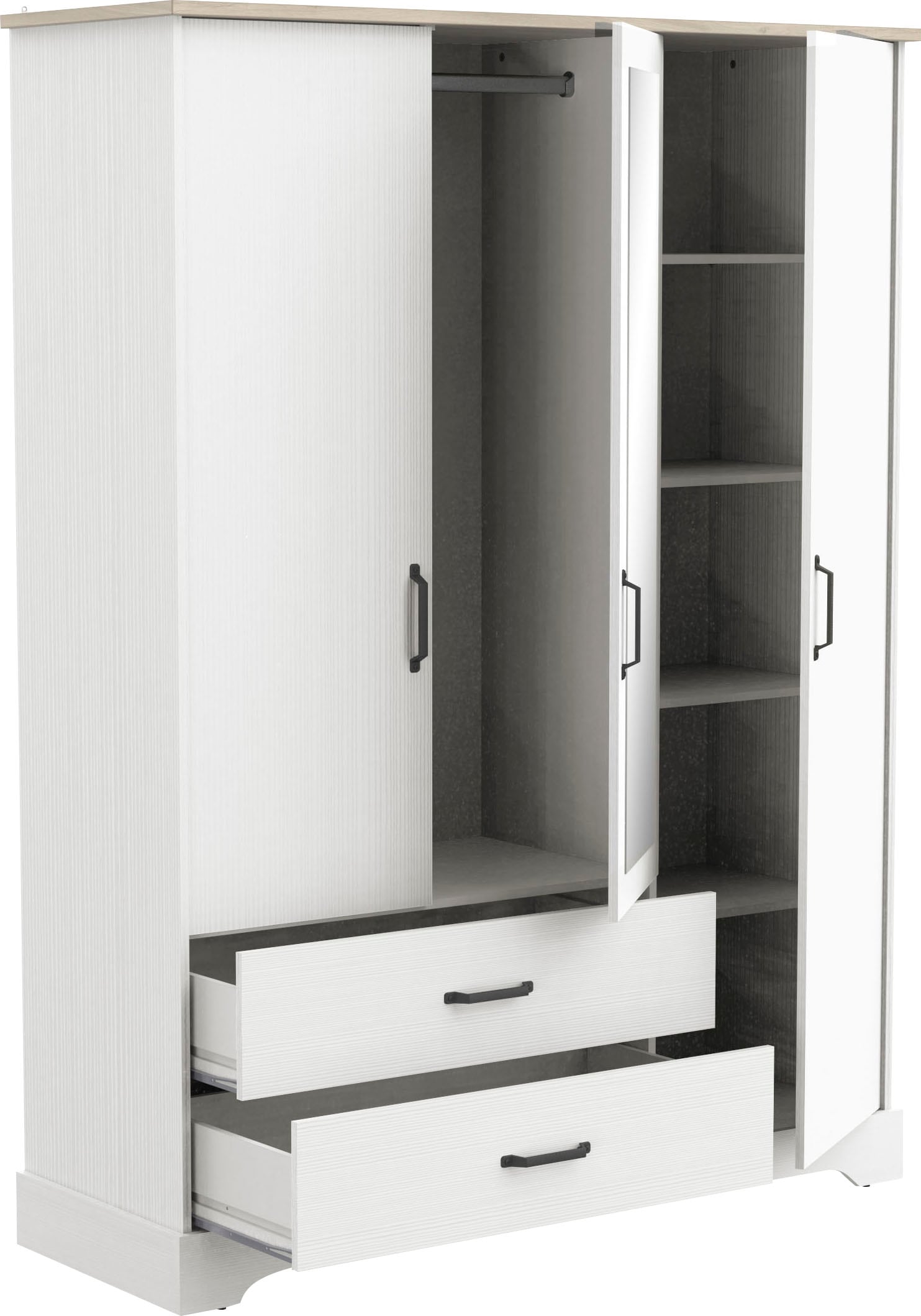 Demeyere GROUP Drehtürenschrank »Cottage«, Breite ca. 150cm, Höhe ca. 200cm, komplett mit Innenausstattung