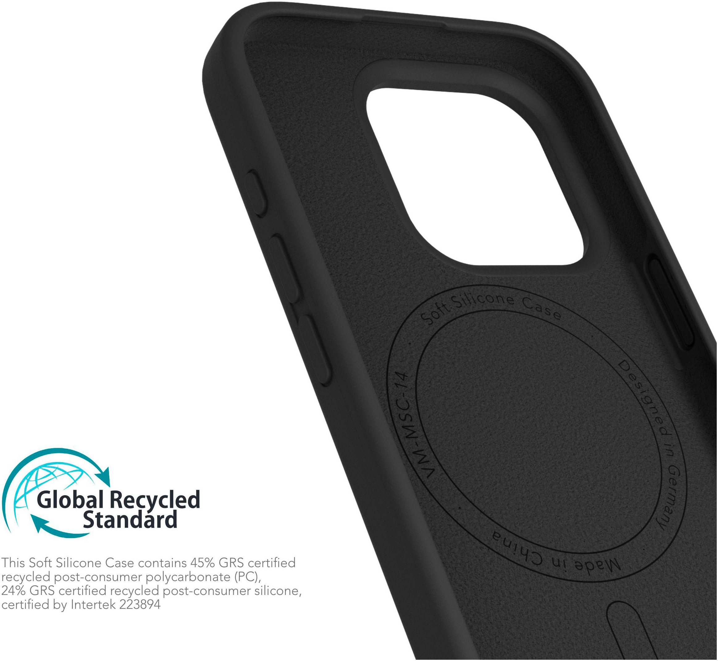 VONMÄHLEN Smartphone-Hülle »iPhone 16 Pro Max, Soft Silicone Case - Black«